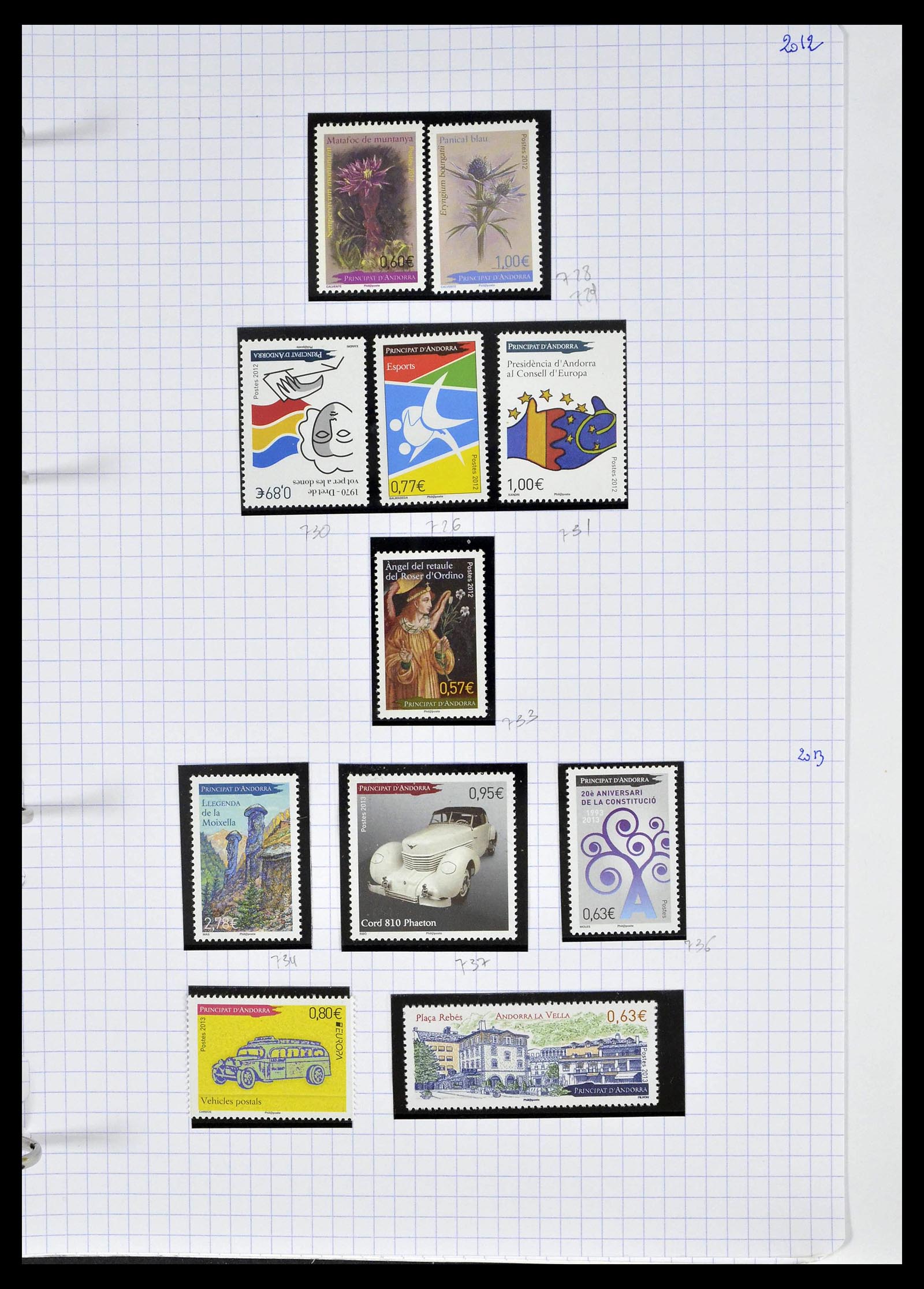 39232 0070 - Postzegelverzameling 39232 Frans Andorra 1931-2013.