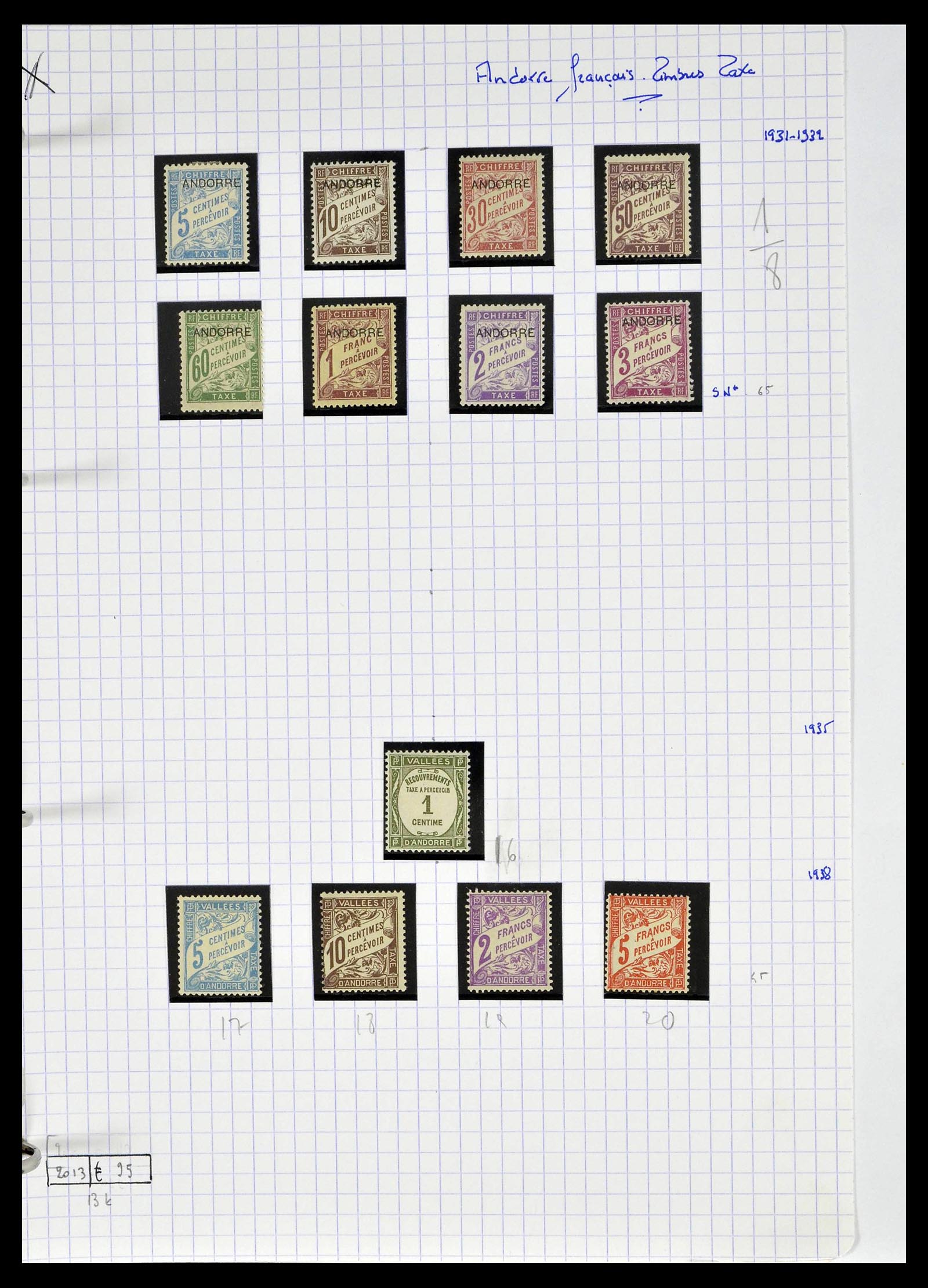 39232 0073 - Postzegelverzameling 39232 Frans Andorra 1931-2013.