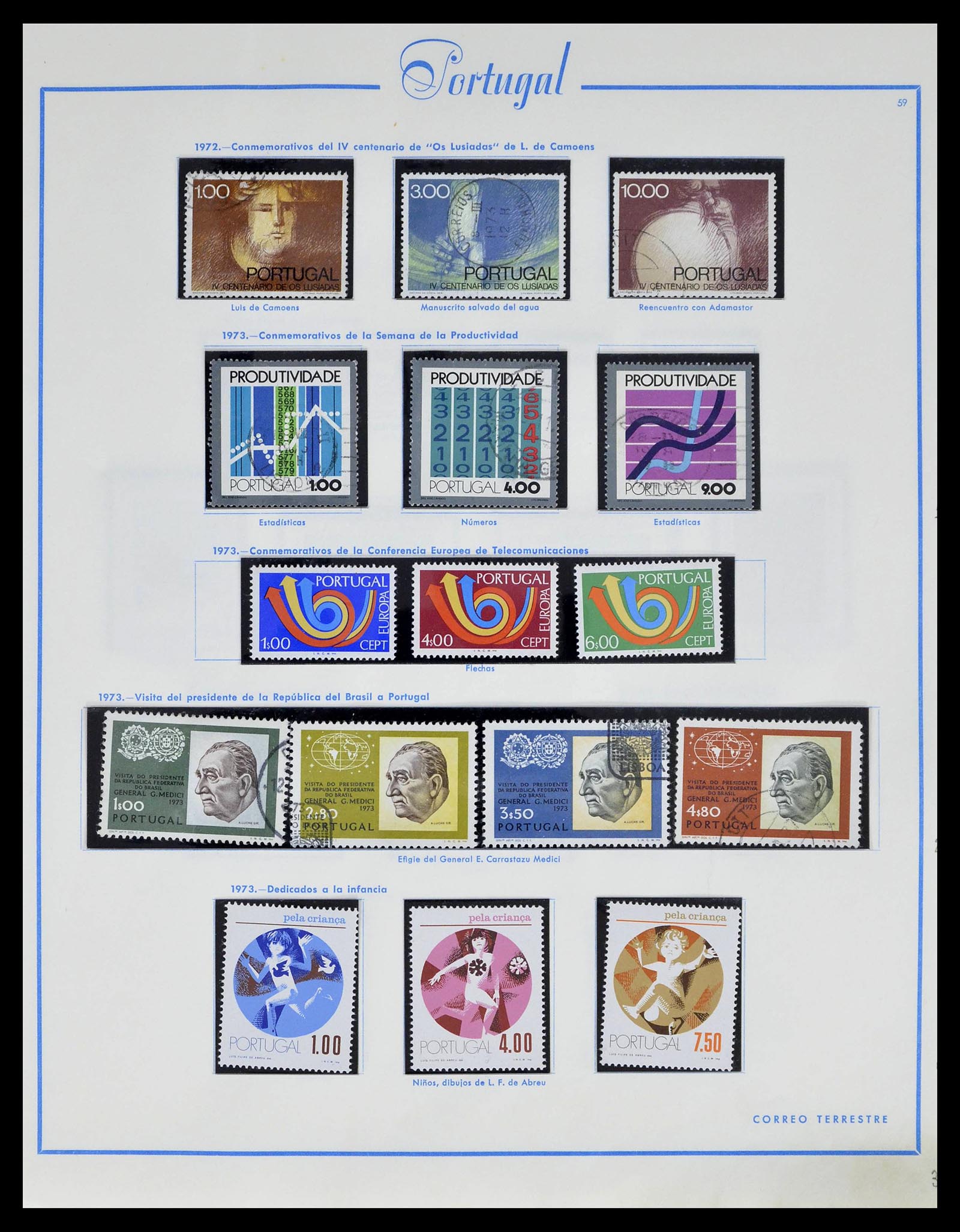39233 0073 - Postzegelverzameling 39233 Portugal 1853-1978.