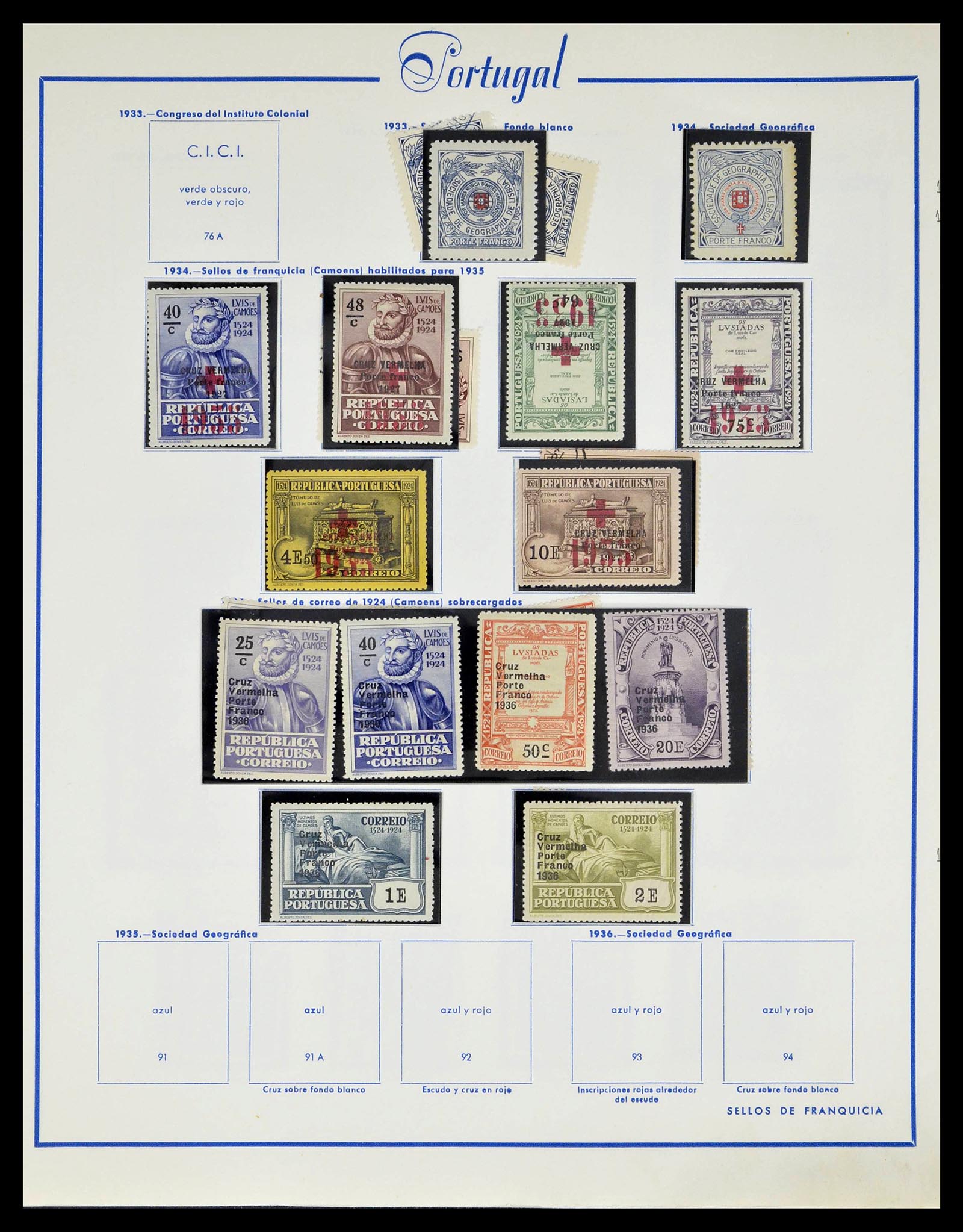 39233 0095 - Stamp collection 39233 Portugal 1853-1978.