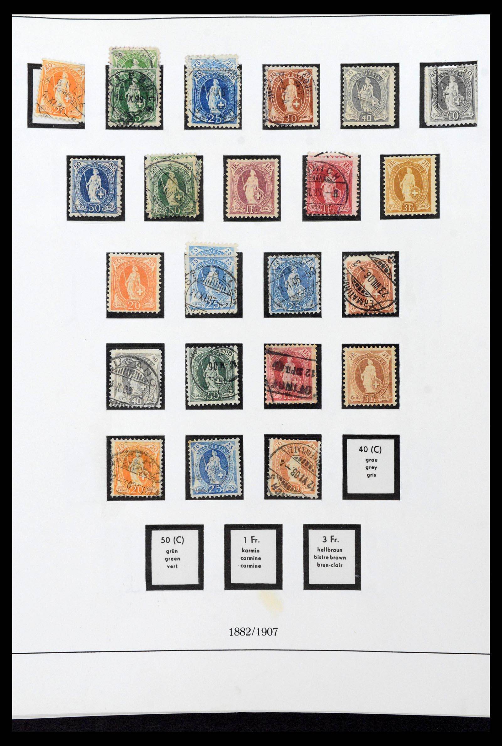 39235 0008 - Stamp collection 39235 Switzerland 1843-1960.