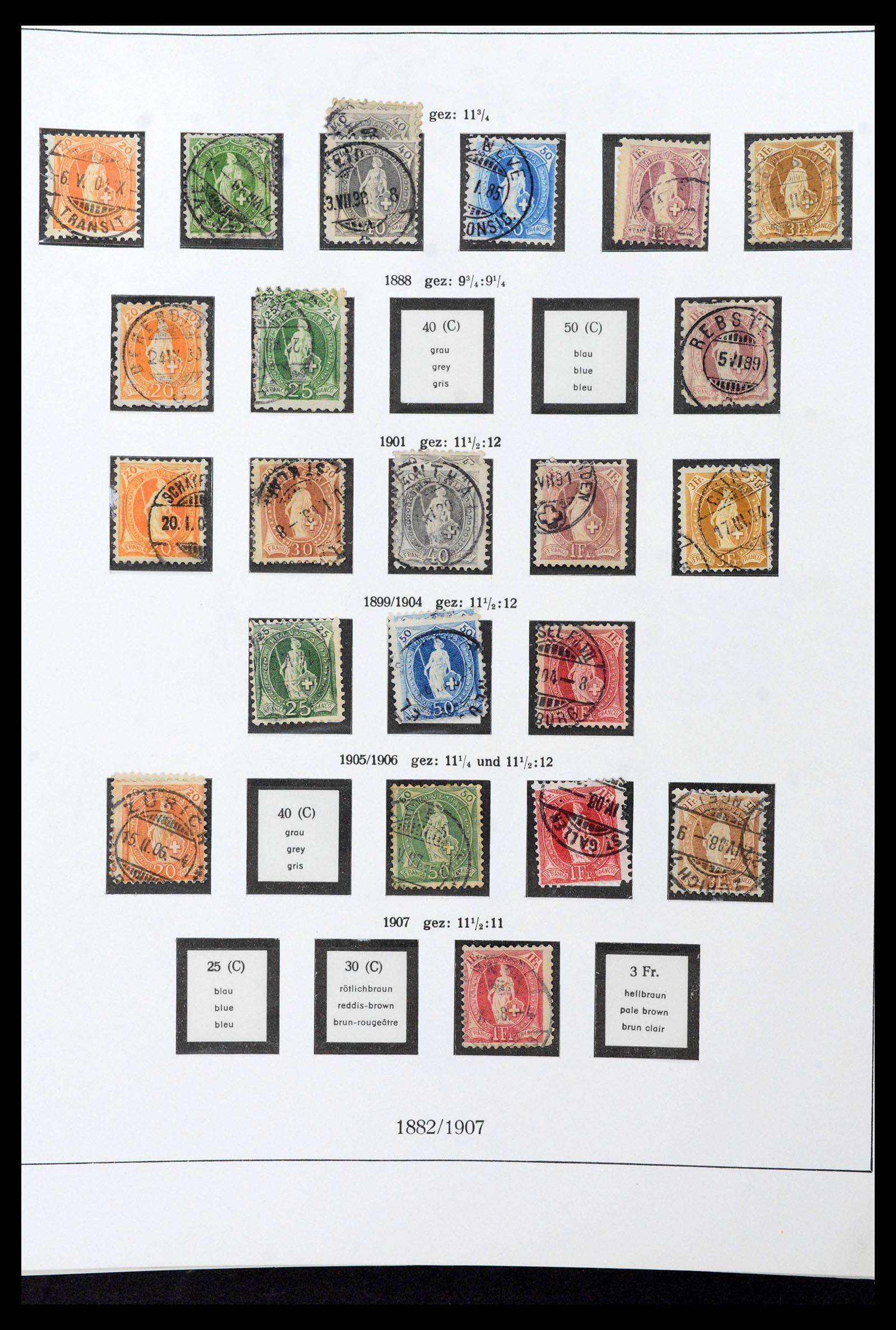 39235 0009 - Stamp collection 39235 Switzerland 1843-1960.