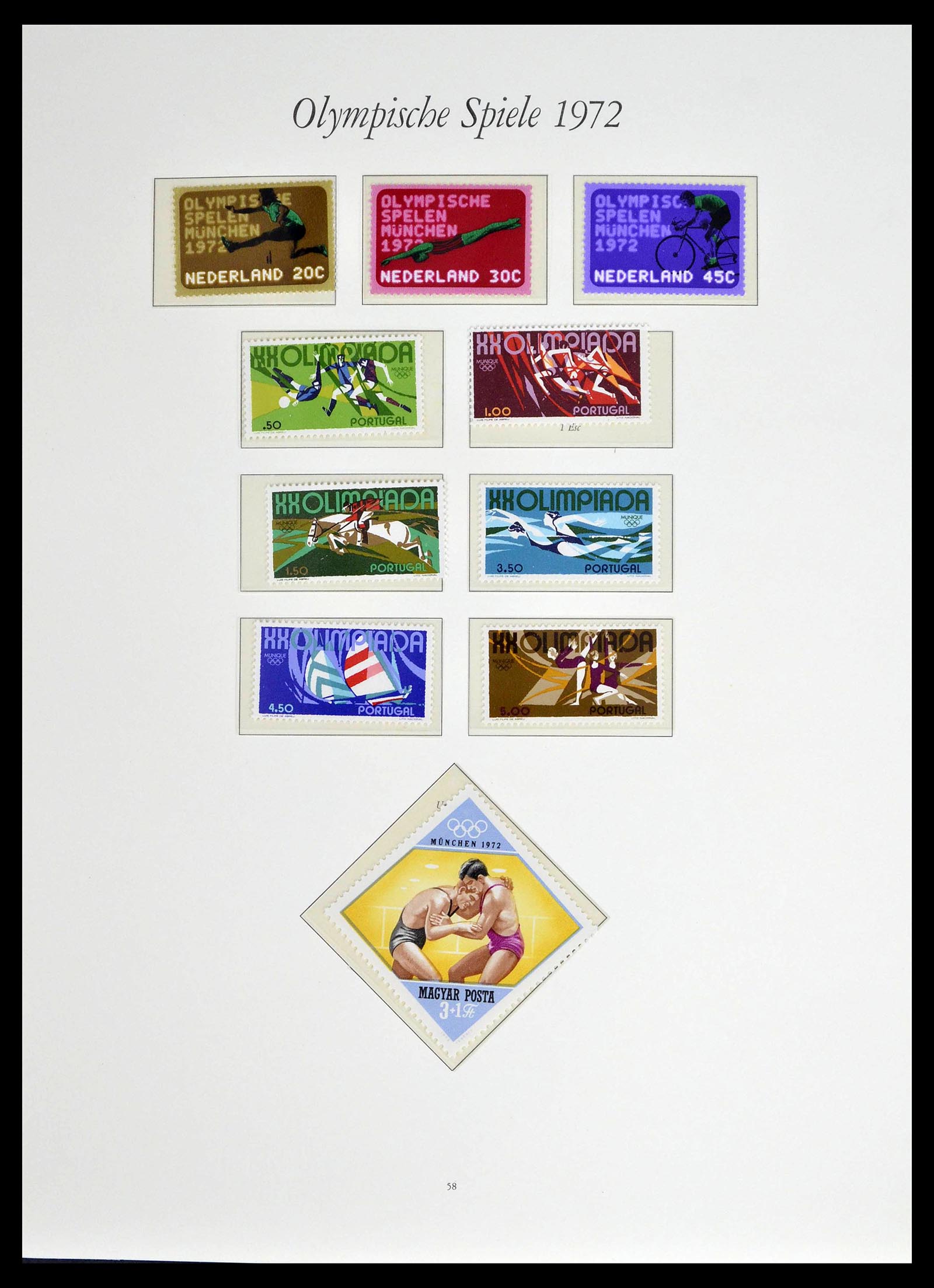 39237 0003 - Postzegelverzameling 39237 Olympische Spelen 1972.