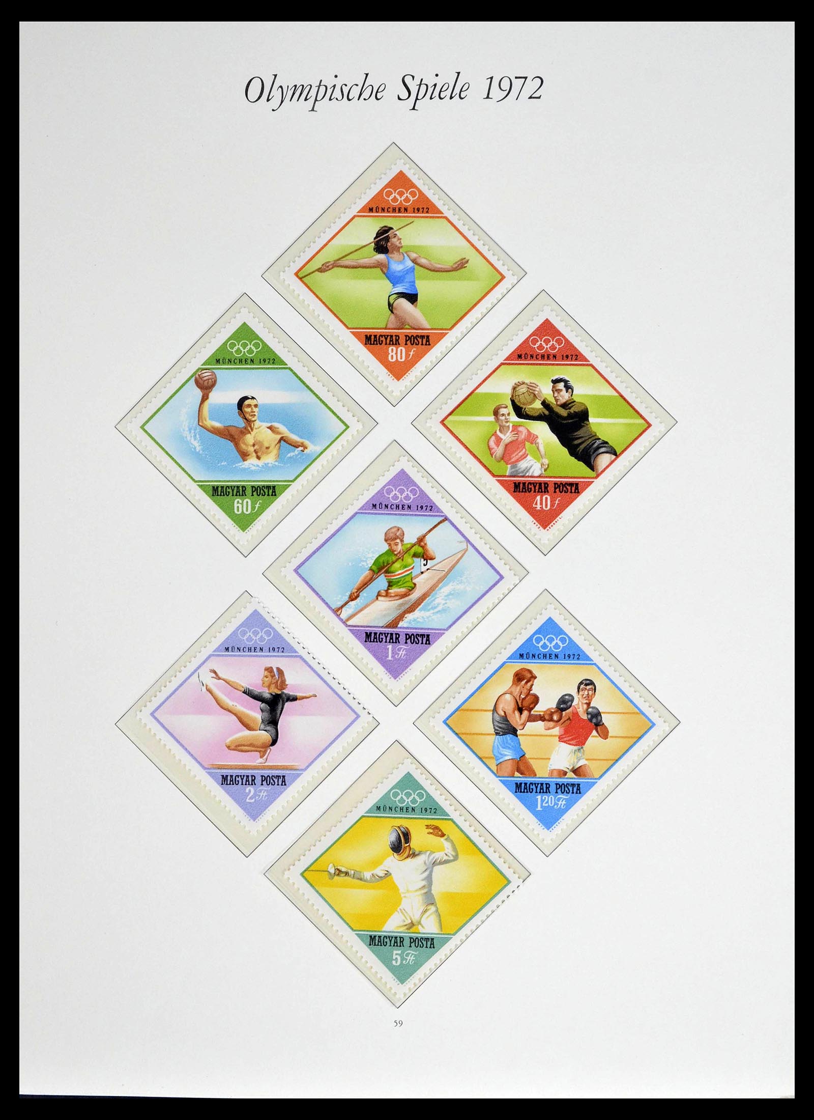 39237 0004 - Postzegelverzameling 39237 Olympische Spelen 1972.