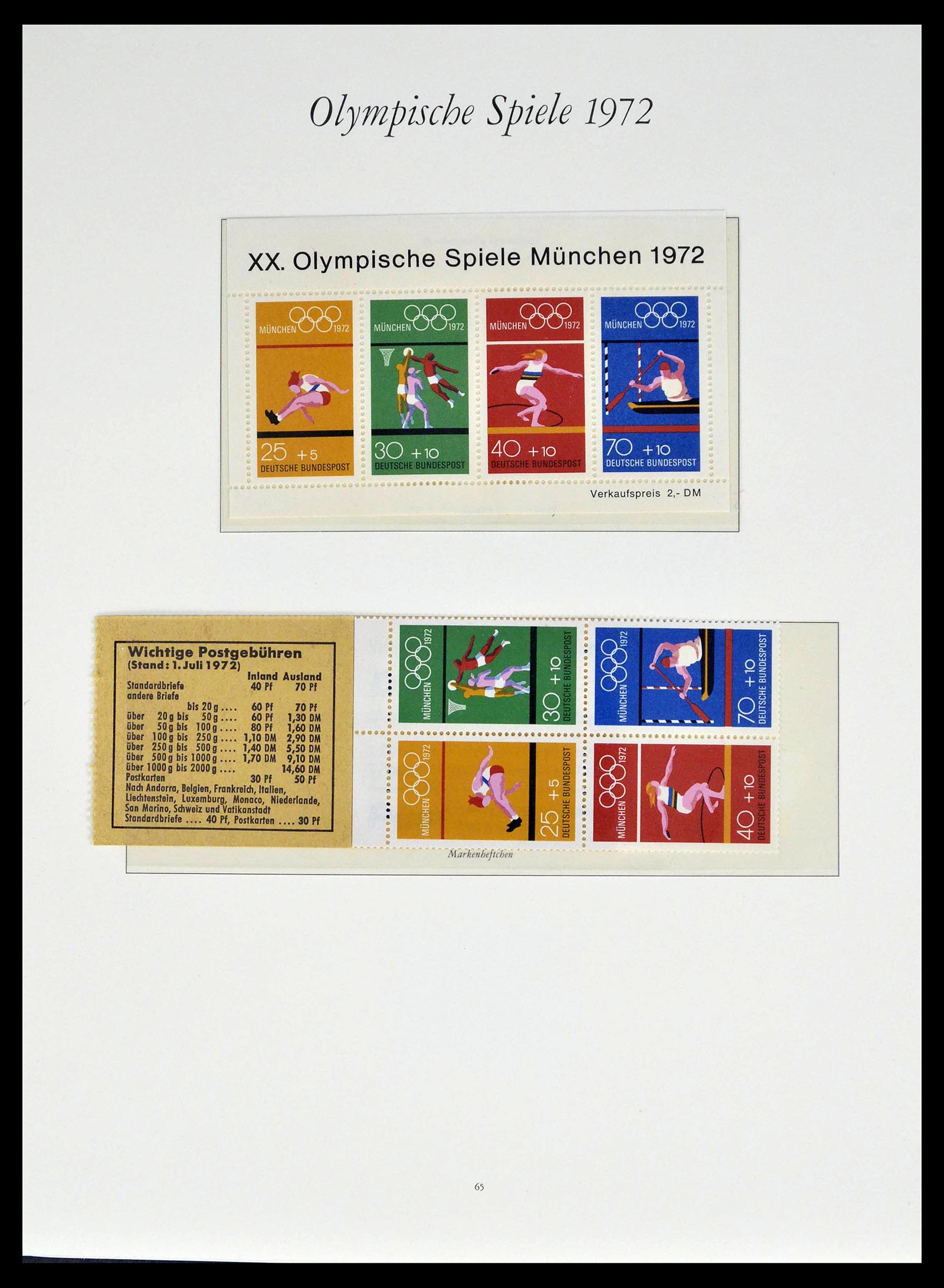 39237 0010 - Postzegelverzameling 39237 Olympische Spelen 1972.