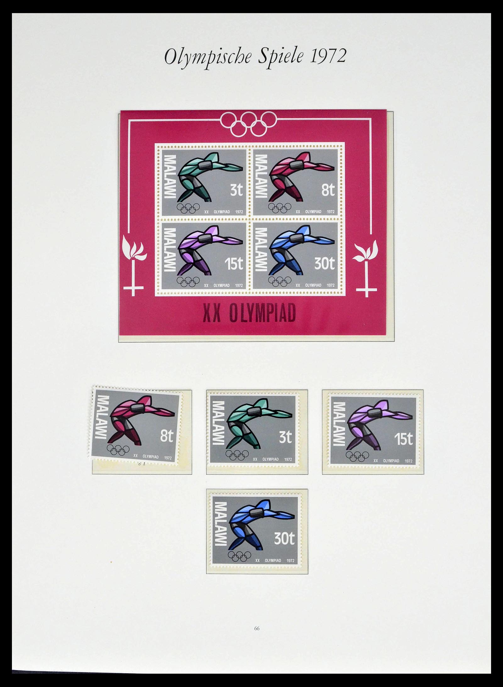 39237 0011 - Postzegelverzameling 39237 Olympische Spelen 1972.