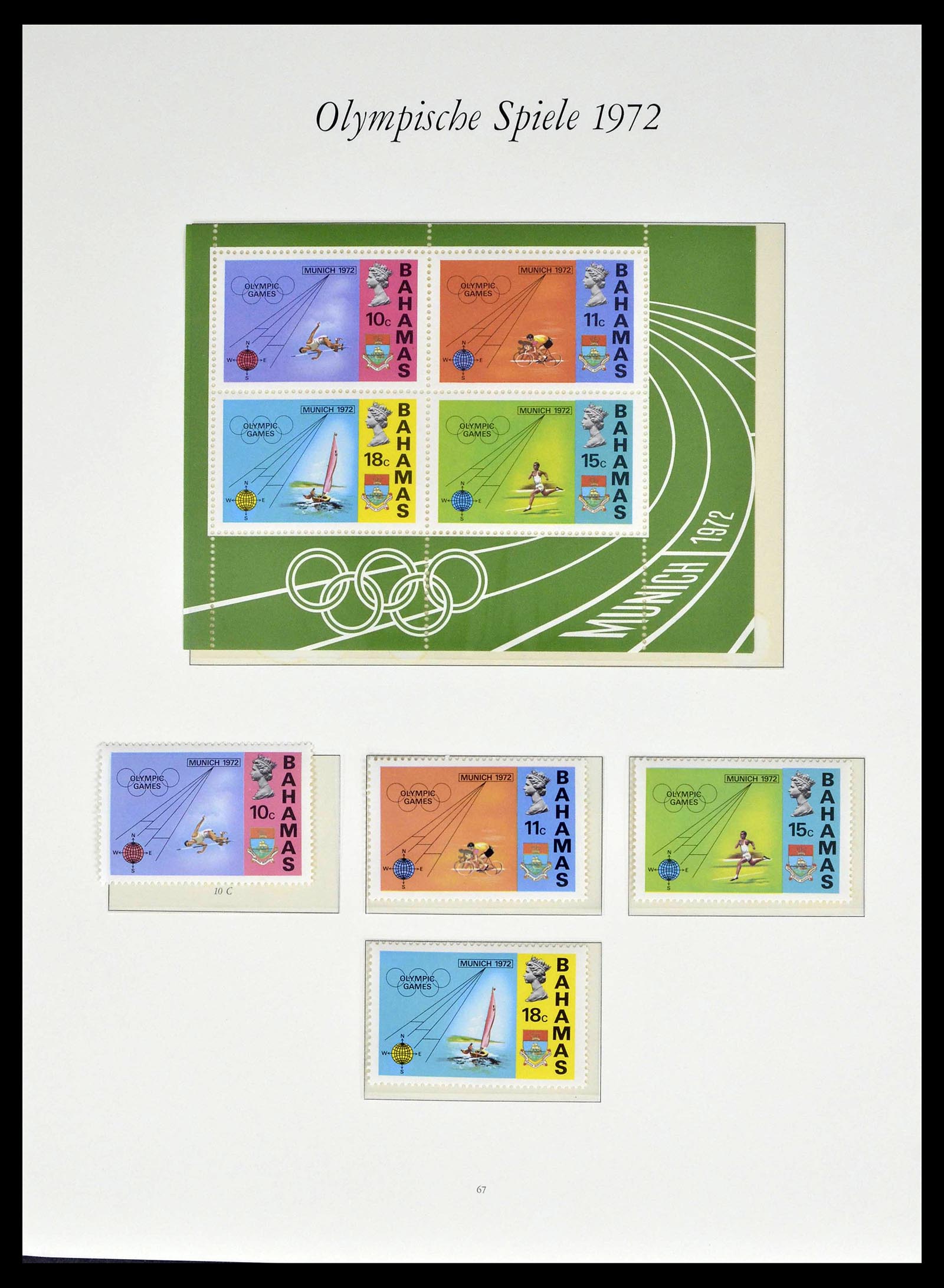 39237 0012 - Stamp collection 39237 Olympics 1972.