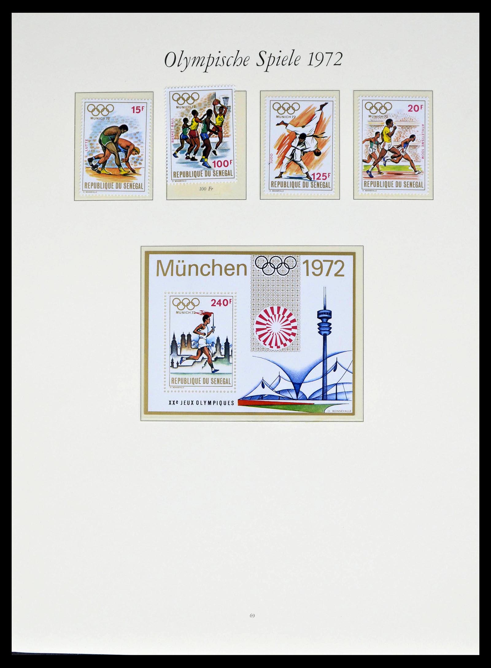 39237 0013 - Postzegelverzameling 39237 Olympische Spelen 1972.