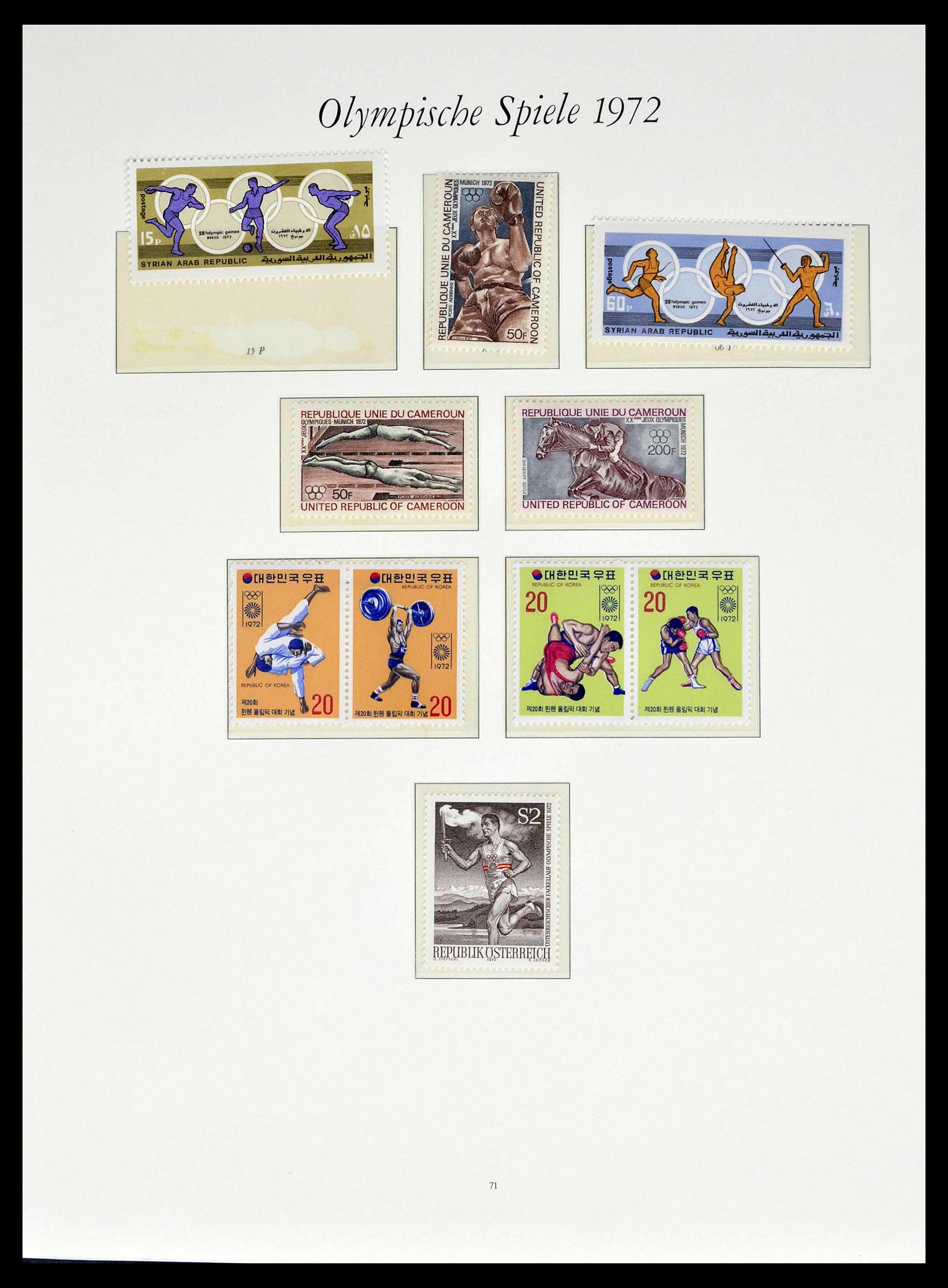 39237 0015 - Postzegelverzameling 39237 Olympische Spelen 1972.