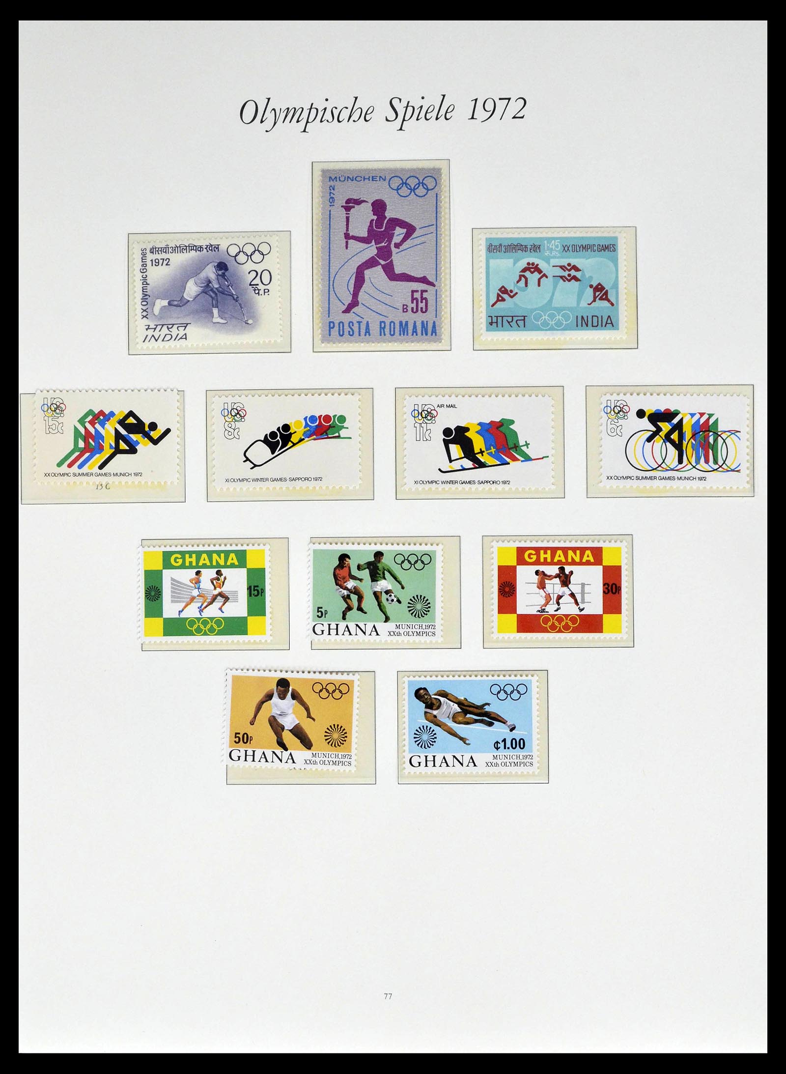 39237 0021 - Postzegelverzameling 39237 Olympische Spelen 1972.