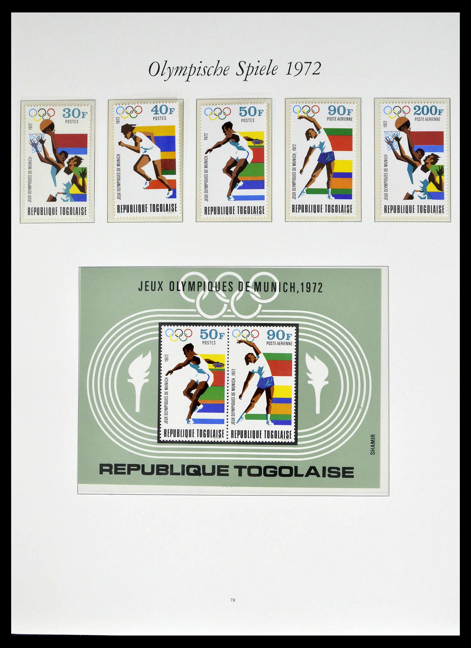 39237 0022 - Postzegelverzameling 39237 Olympische Spelen 1972.