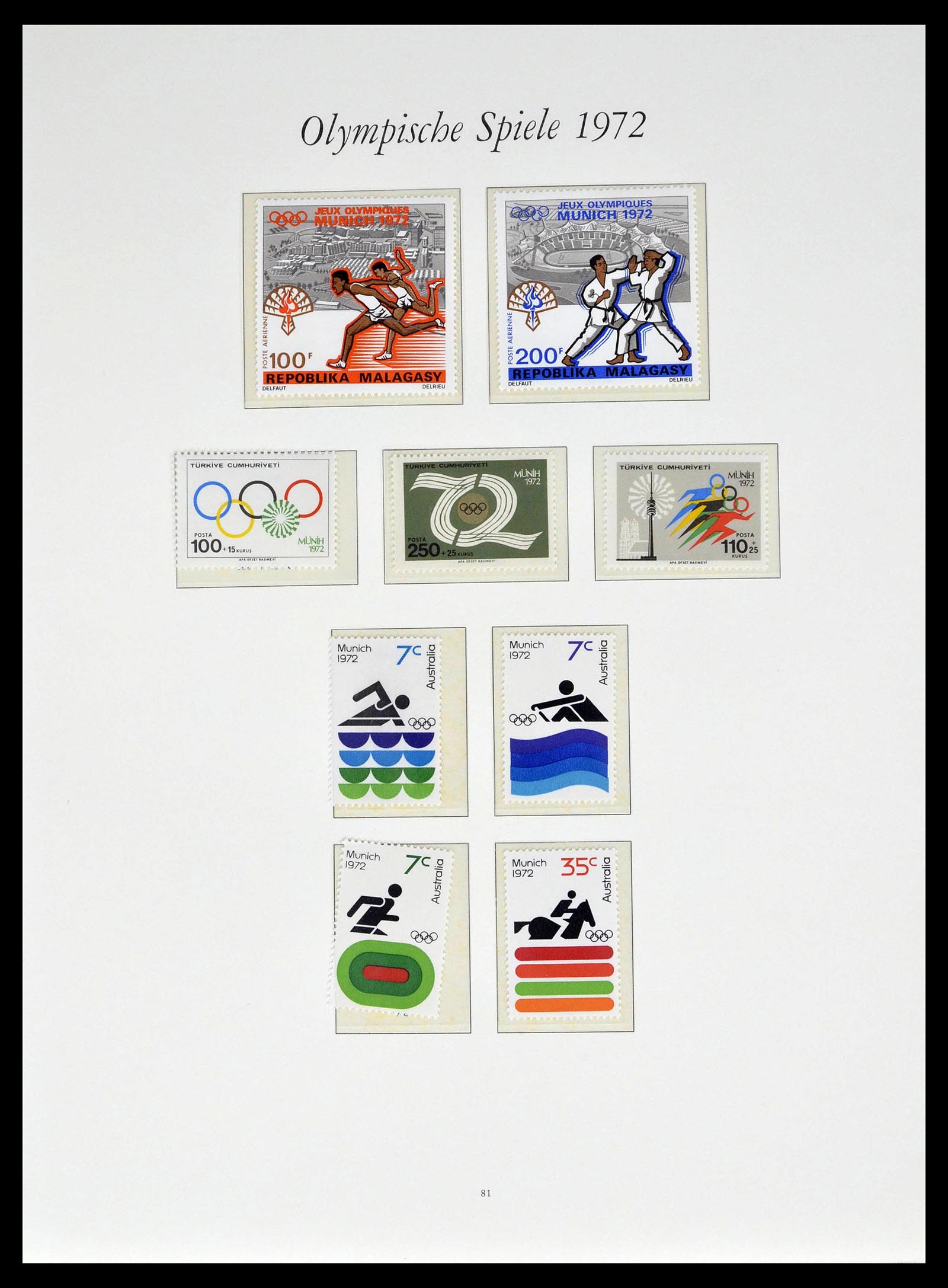 39237 0025 - Stamp collection 39237 Olympics 1972.