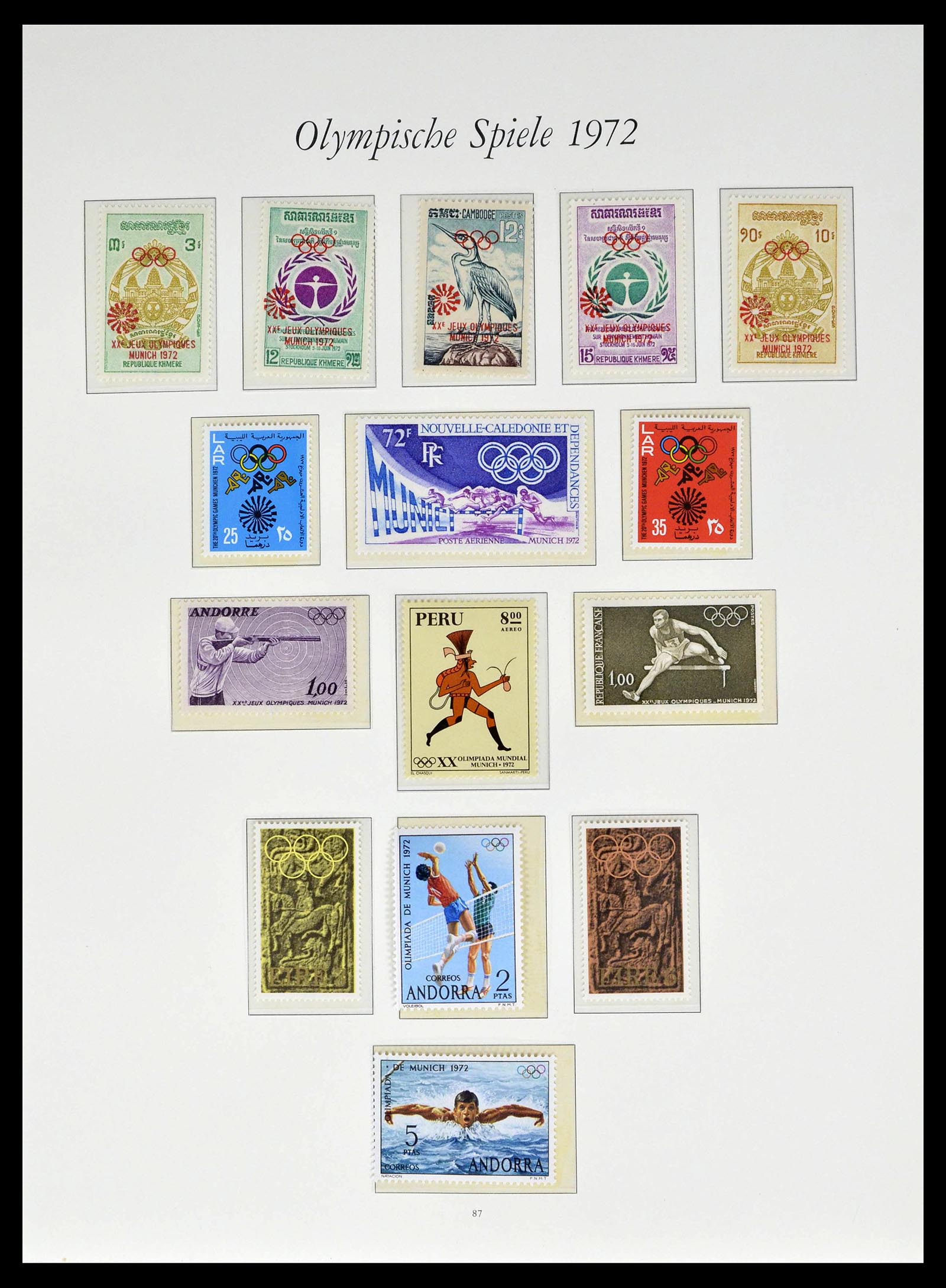 39237 0032 - Stamp collection 39237 Olympics 1972.