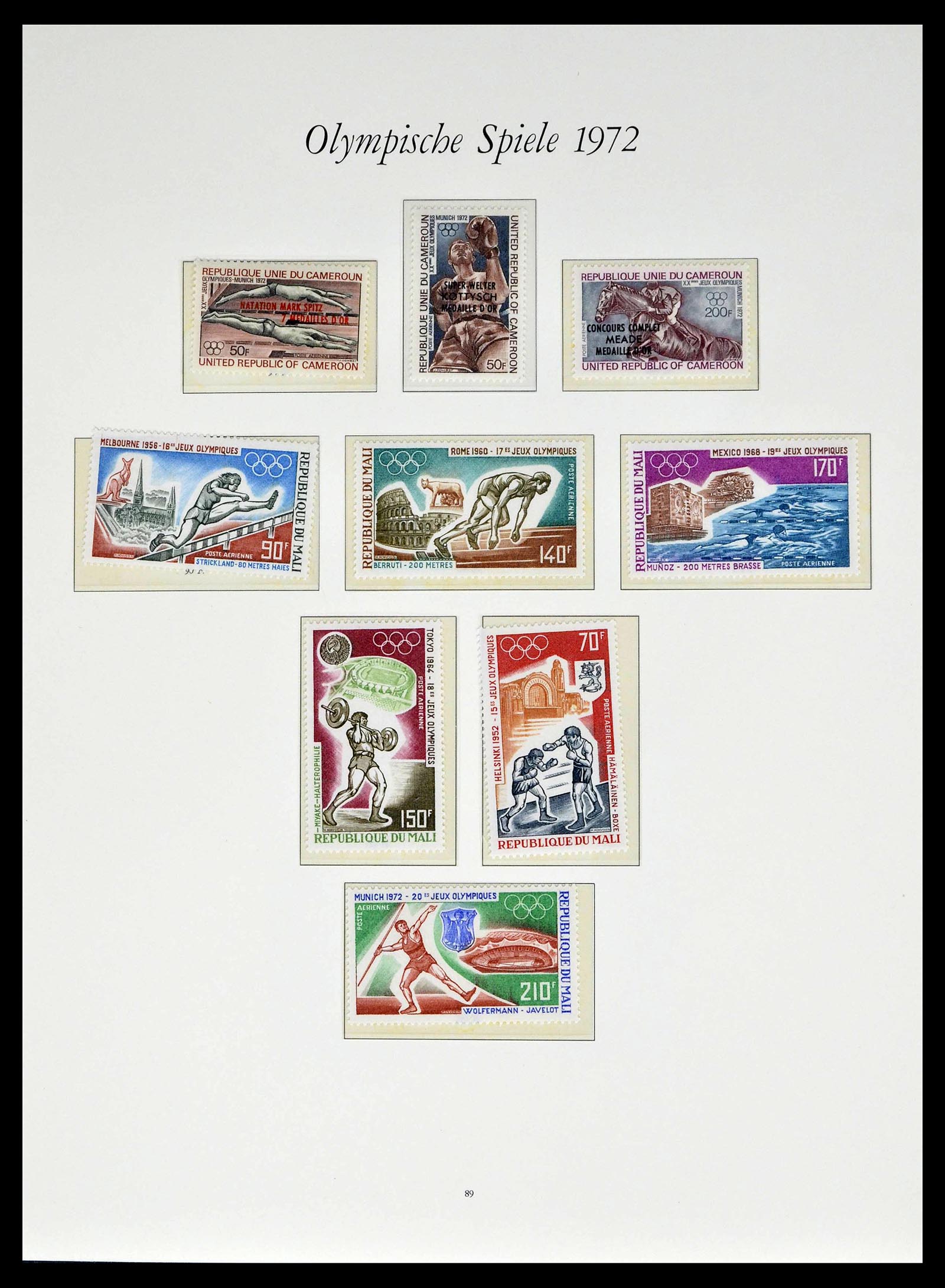 39237 0033 - Stamp collection 39237 Olympics 1972.