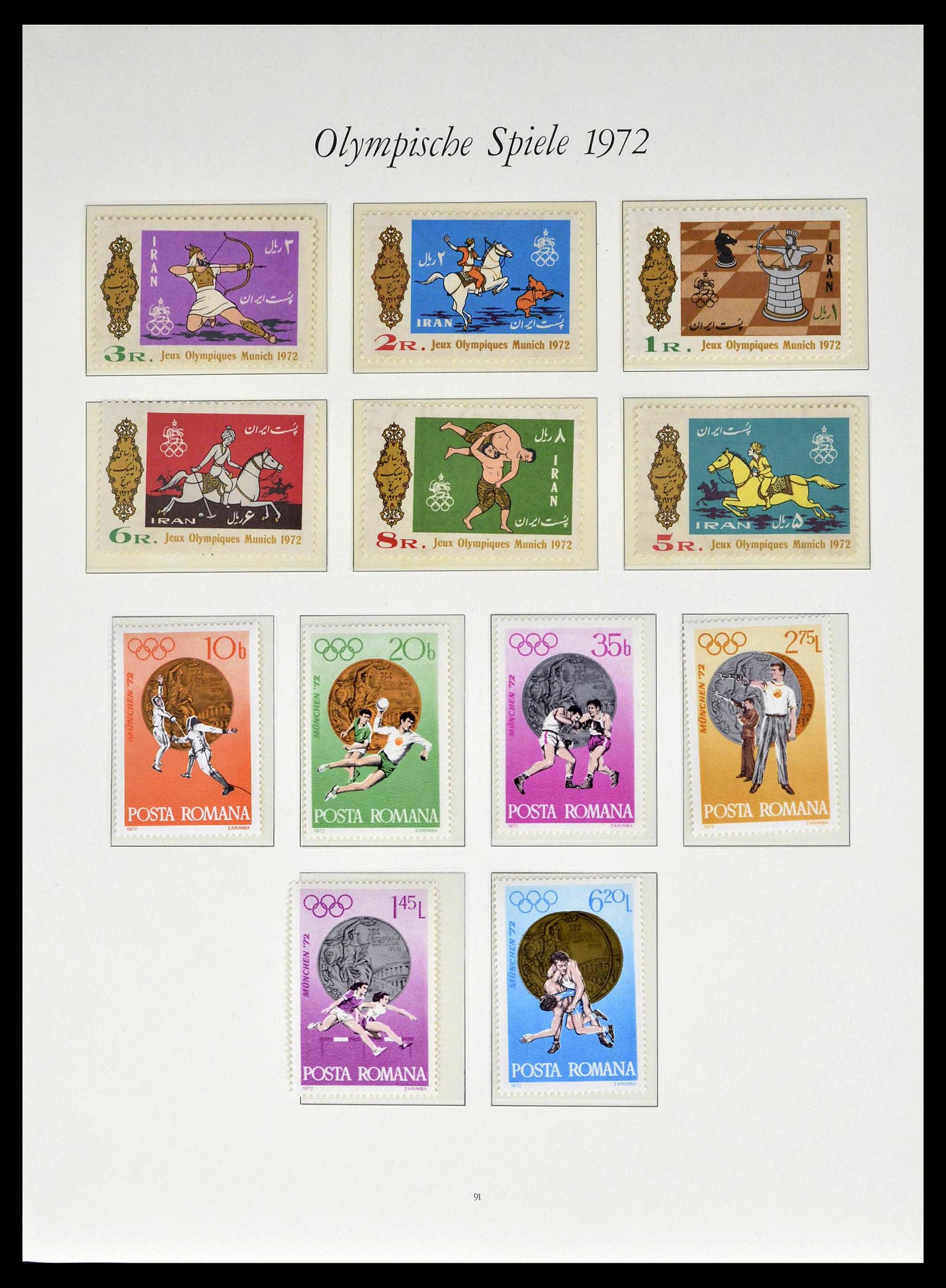 39237 0035 - Postzegelverzameling 39237 Olympische Spelen 1972.