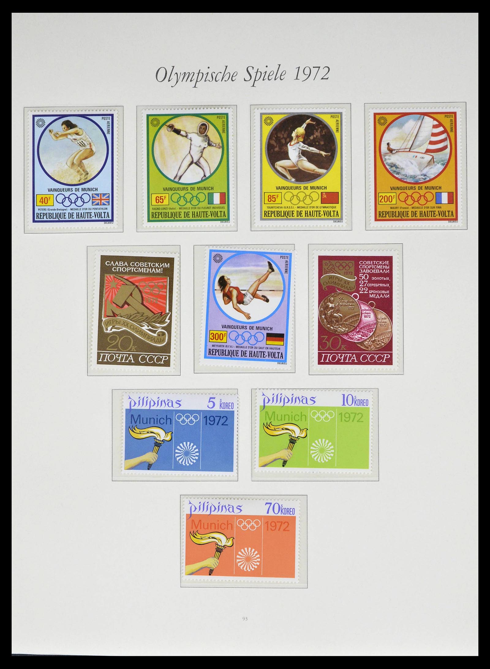 39237 0037 - Postzegelverzameling 39237 Olympische Spelen 1972.