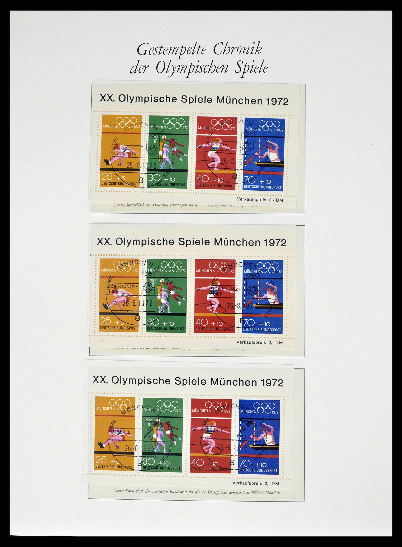 39237 0041 - Stamp collection 39237 Olympics 1972.