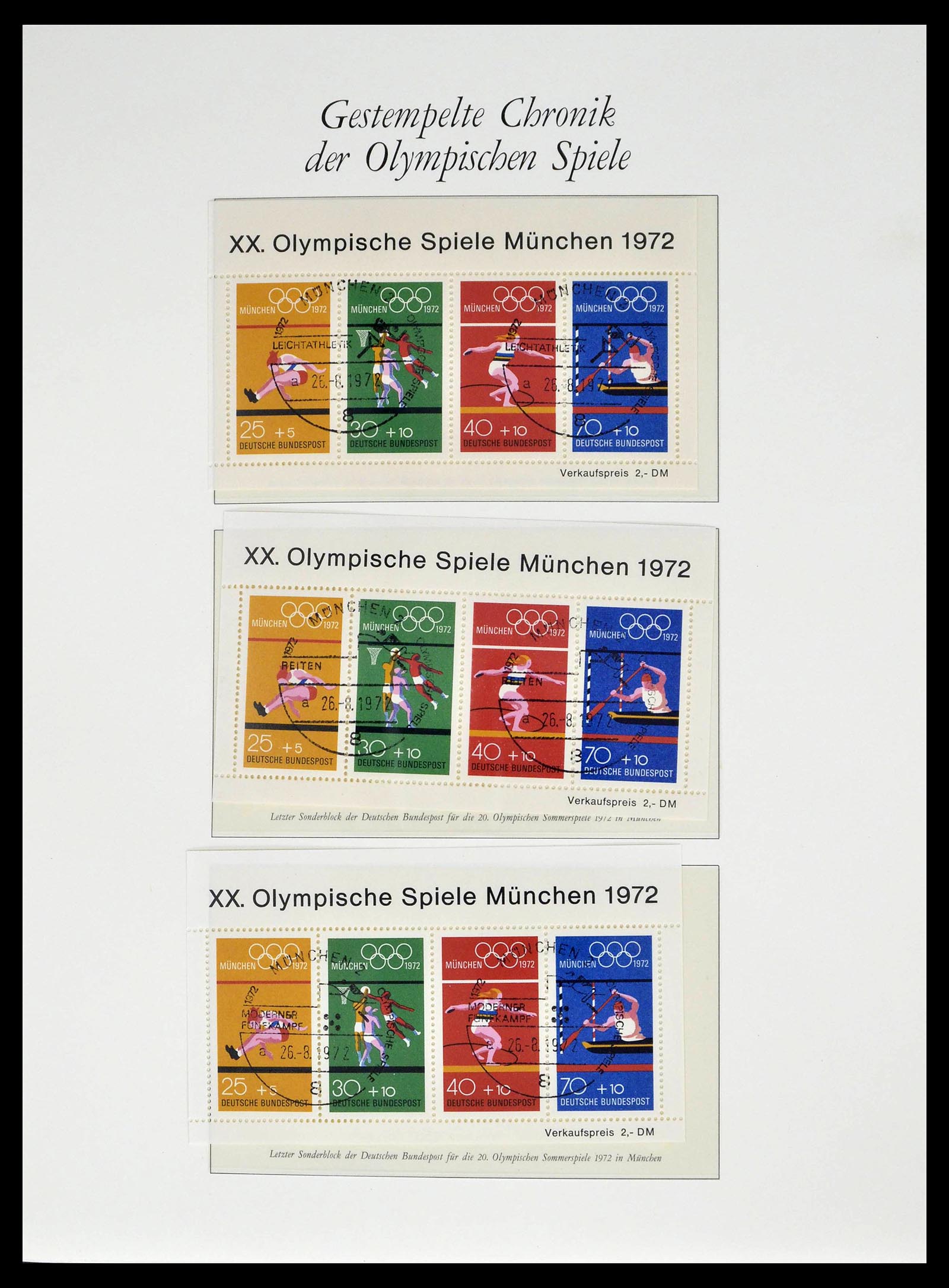 39237 0042 - Stamp collection 39237 Olympics 1972.