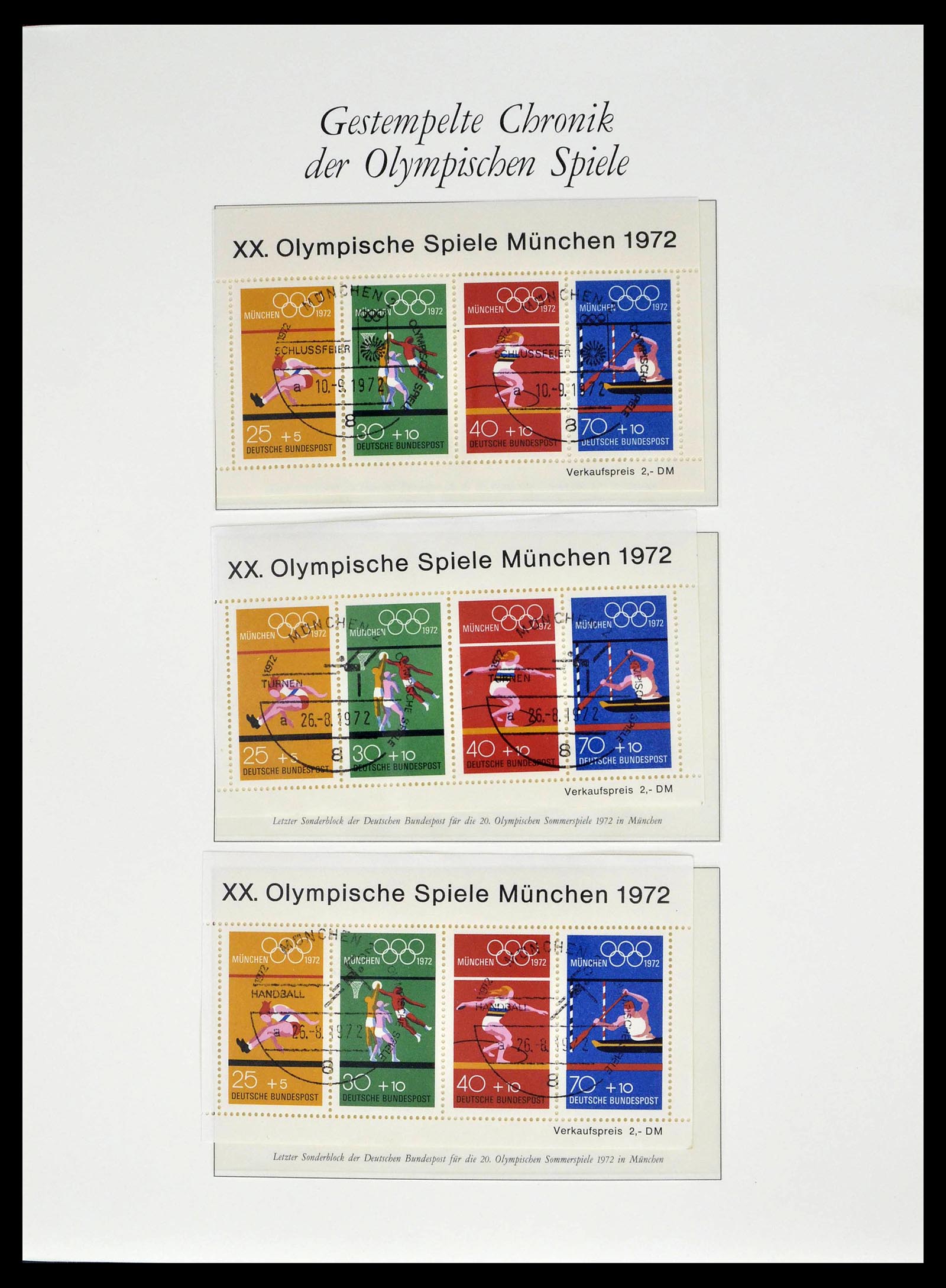 39237 0043 - Postzegelverzameling 39237 Olympische Spelen 1972.