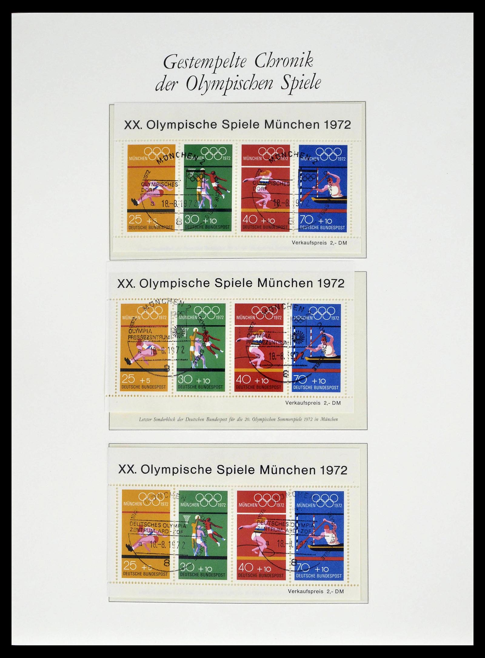 39237 0046 - Stamp collection 39237 Olympics 1972.
