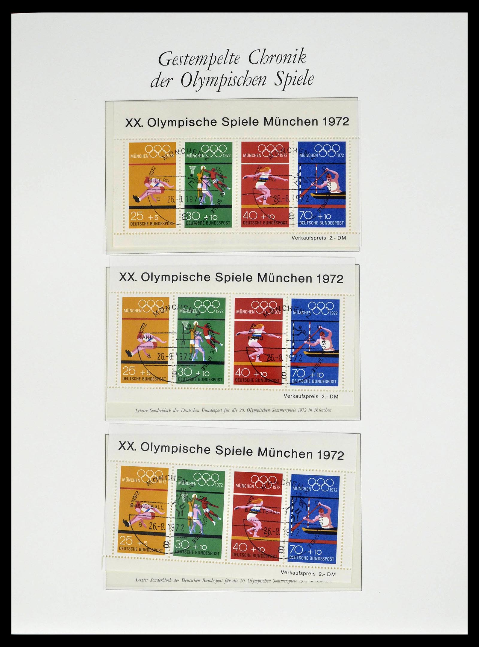 39237 0047 - Postzegelverzameling 39237 Olympische Spelen 1972.