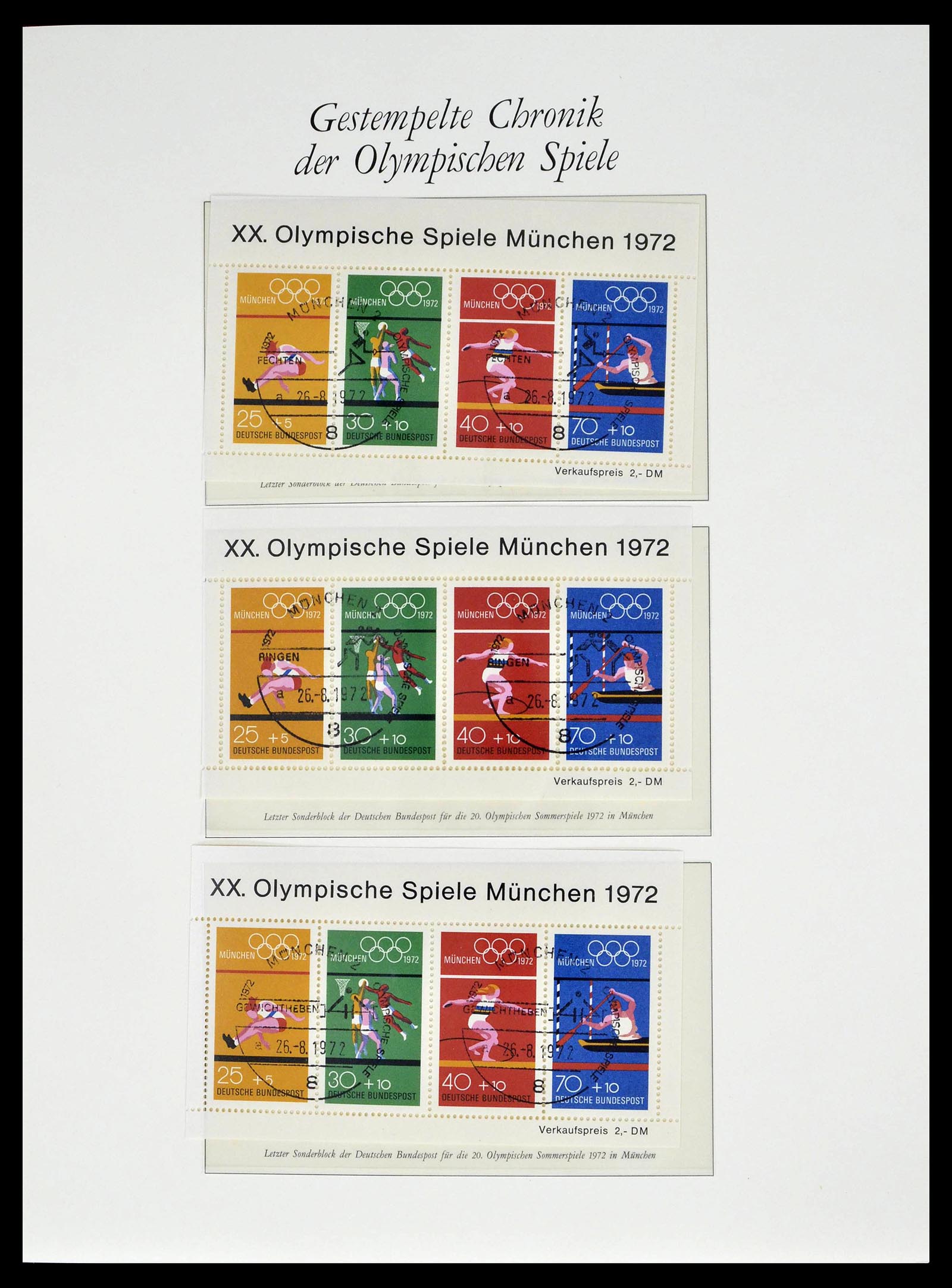39237 0048 - Stamp collection 39237 Olympics 1972.