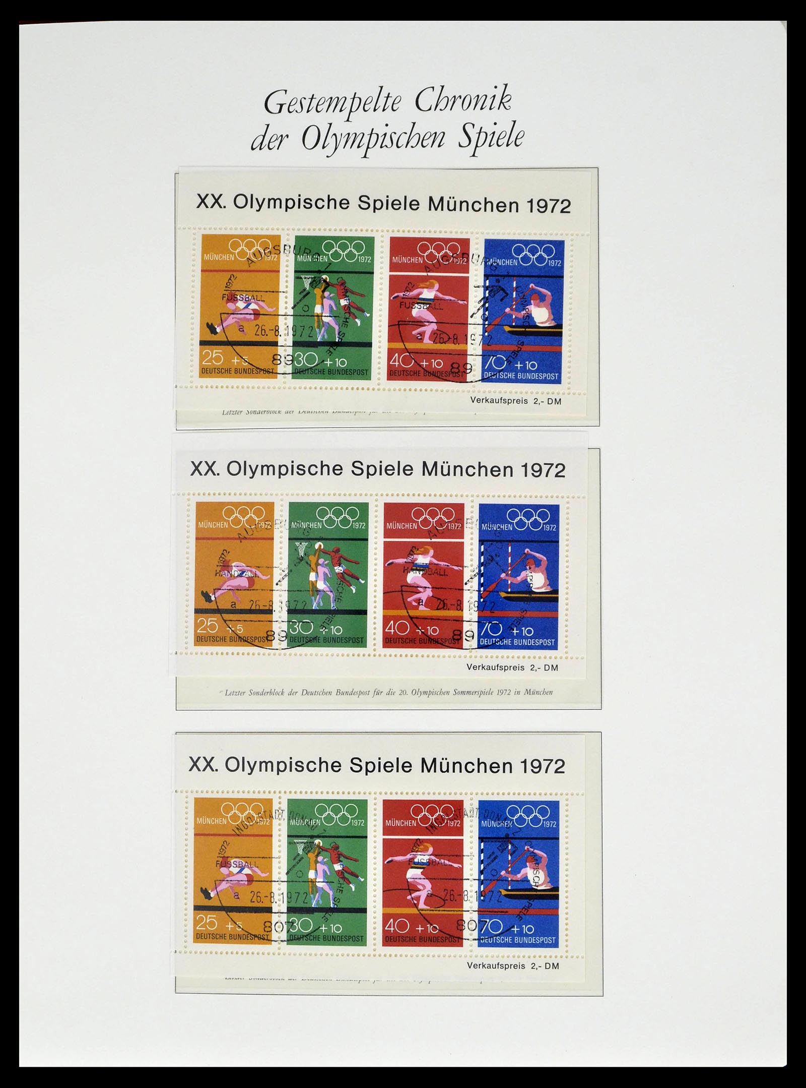39237 0052 - Postzegelverzameling 39237 Olympische Spelen 1972.
