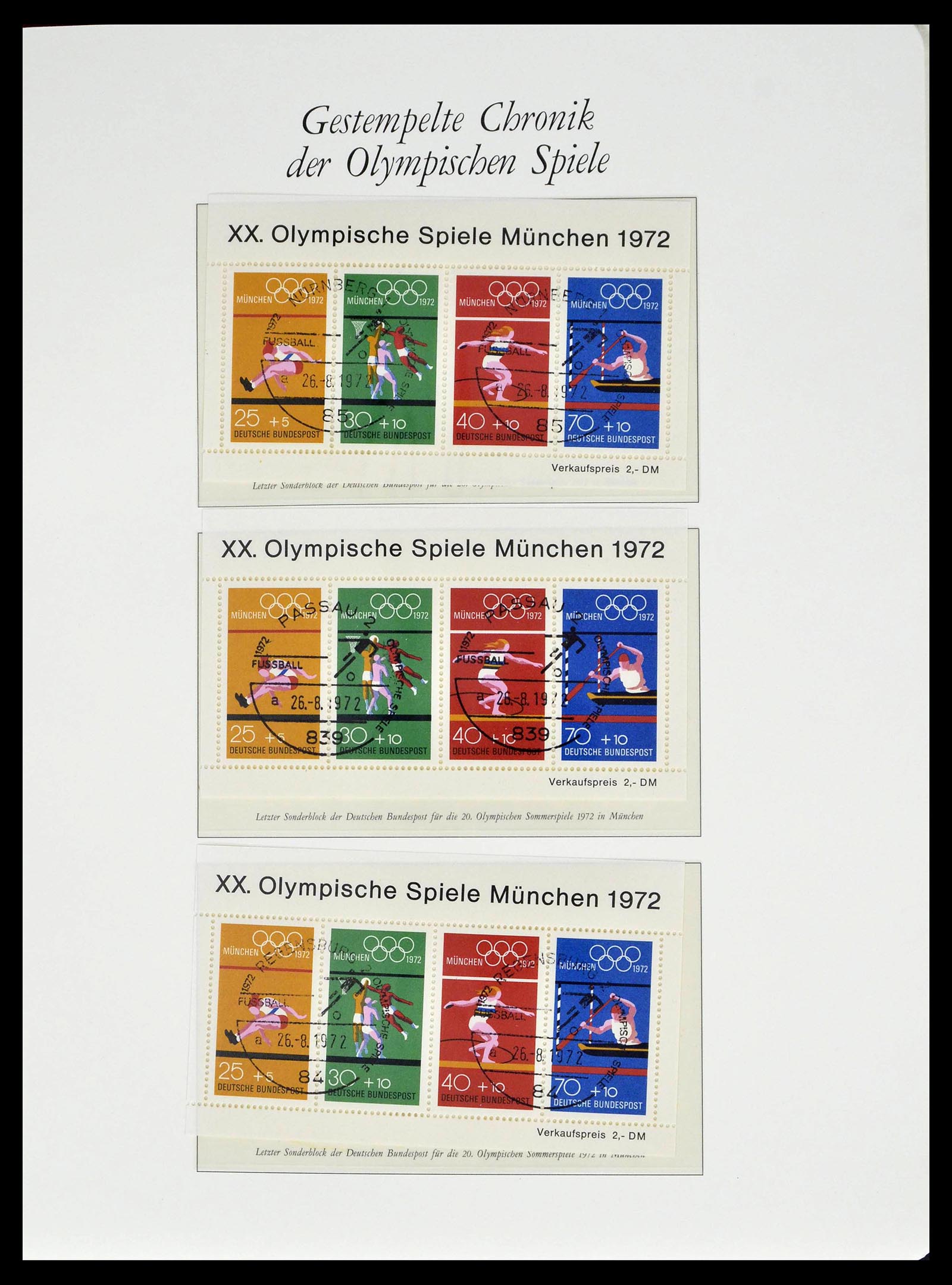 39237 0053 - Stamp collection 39237 Olympics 1972.