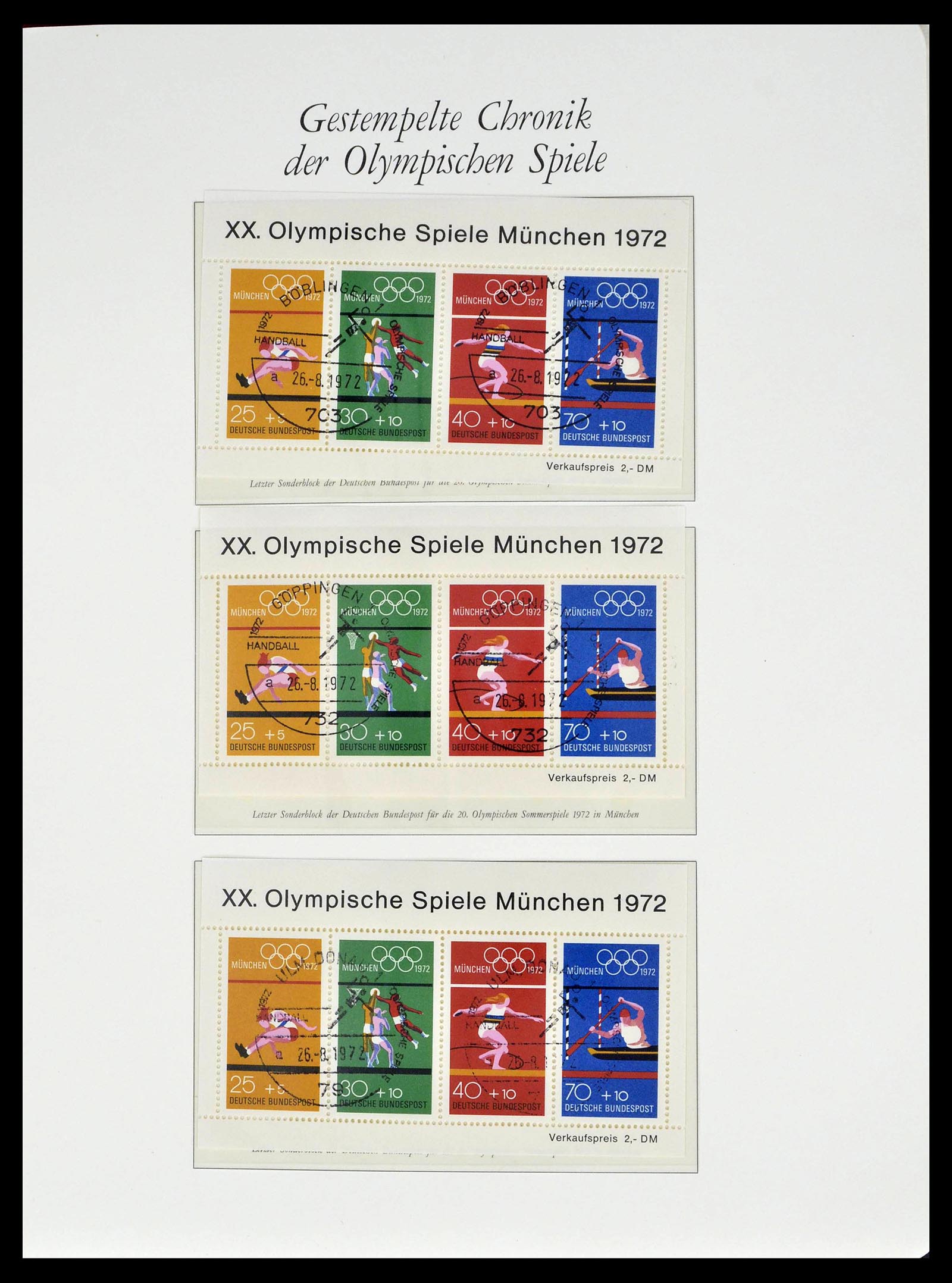 39237 0054 - Postzegelverzameling 39237 Olympische Spelen 1972.