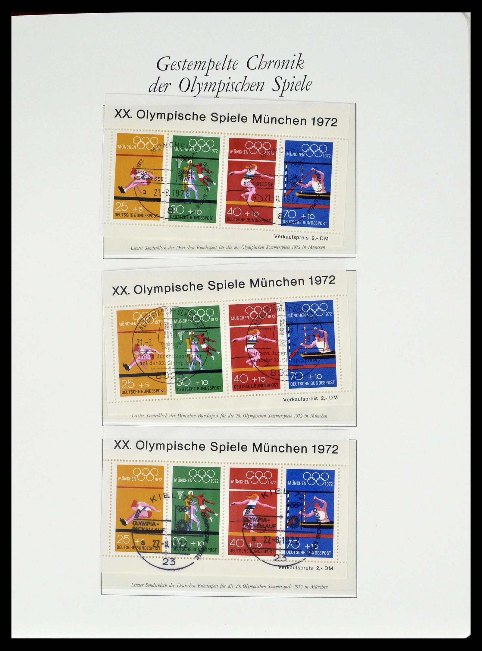 39237 0055 - Stamp collection 39237 Olympics 1972.