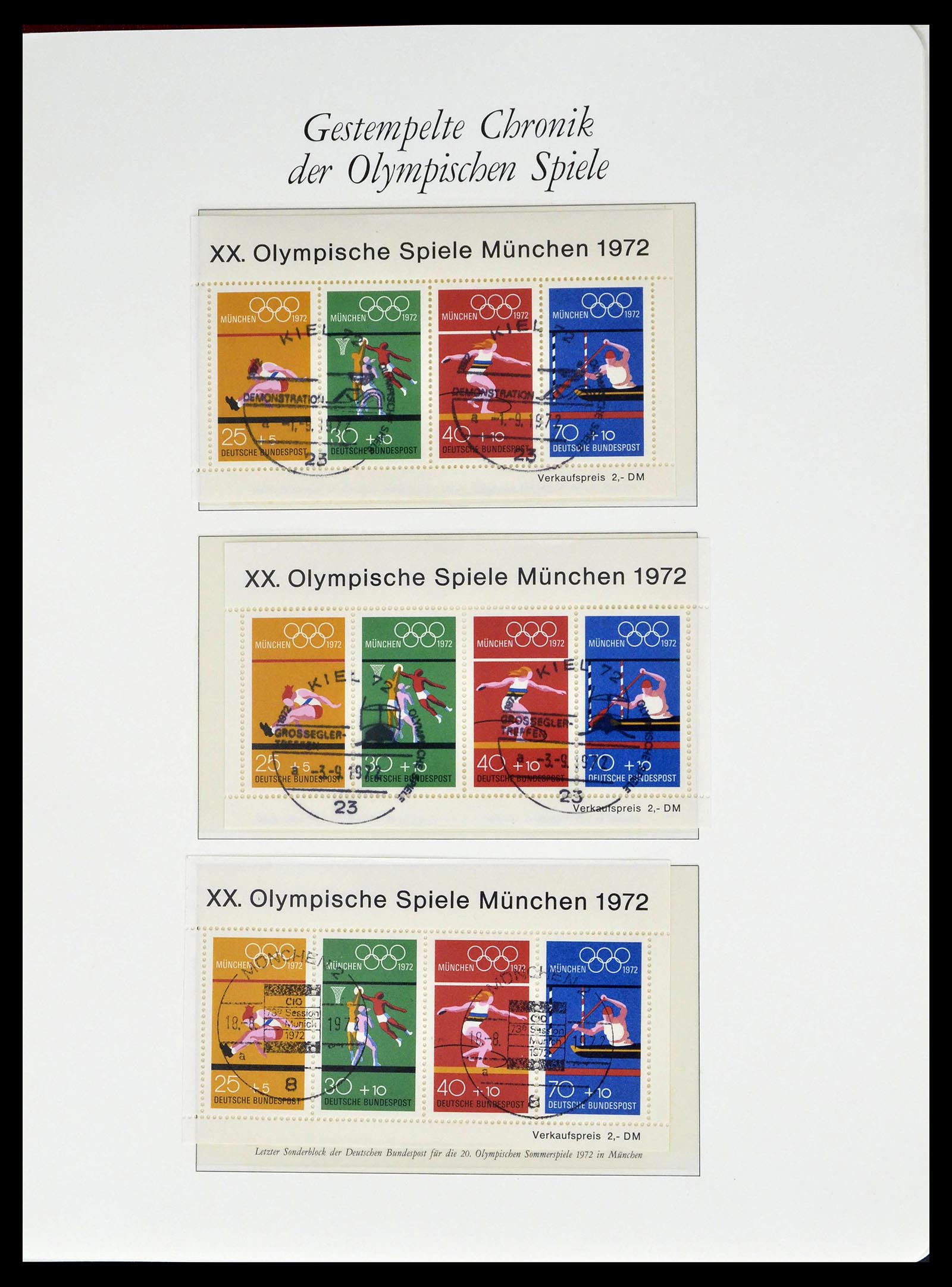 39237 0058 - Stamp collection 39237 Olympics 1972.