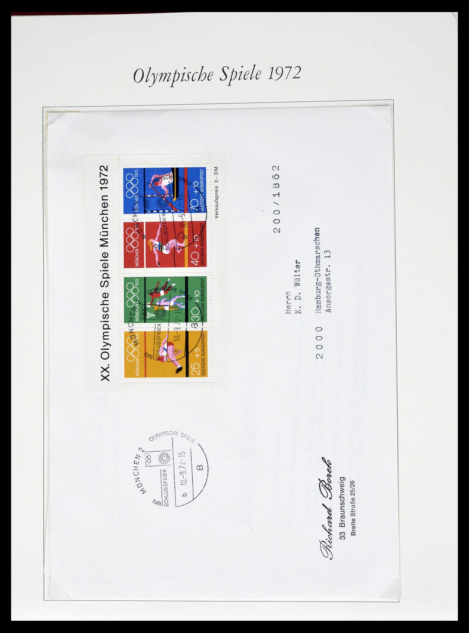 39237 0060 - Stamp collection 39237 Olympics 1972.