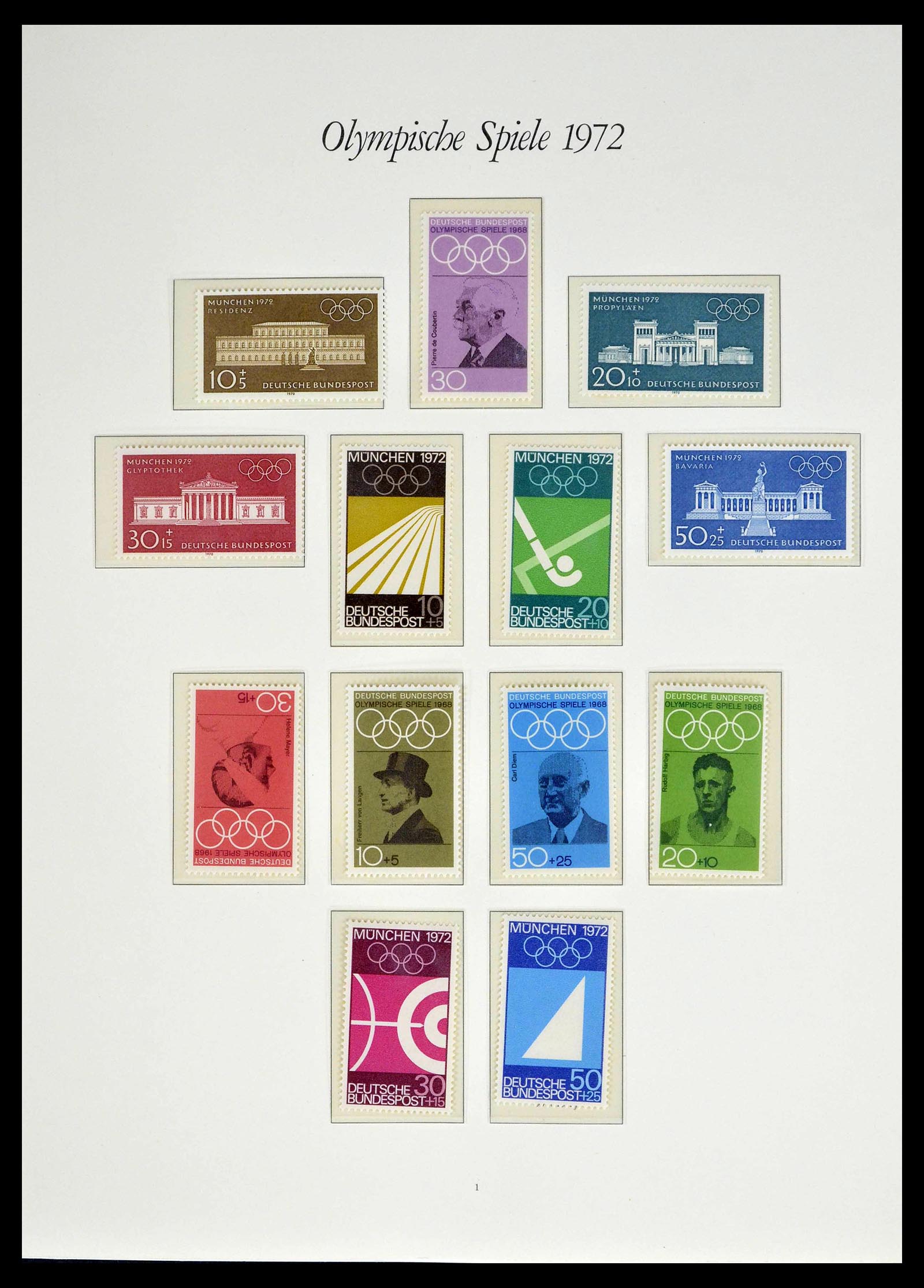 39237 0061 - Stamp collection 39237 Olympics 1972.