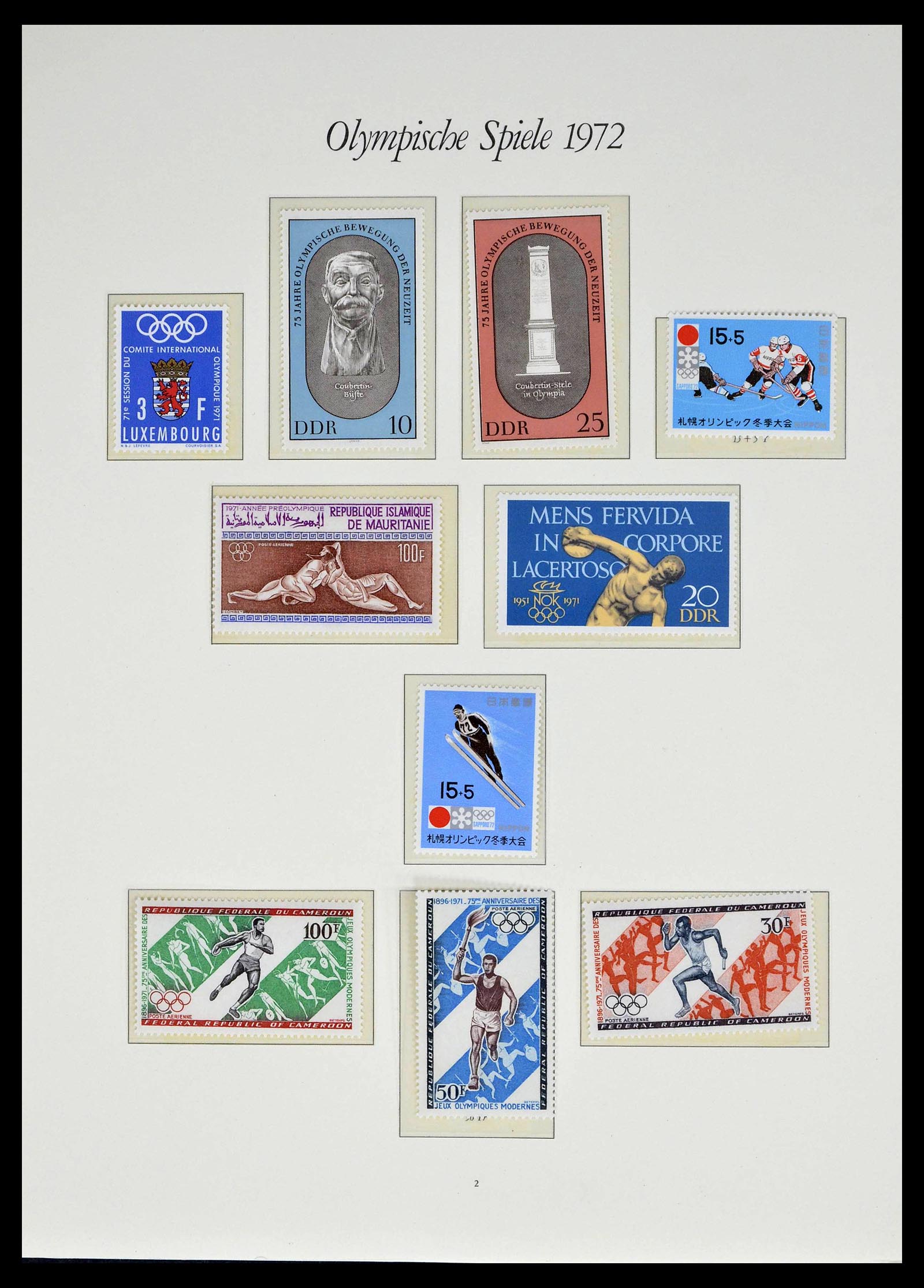 39237 0062 - Stamp collection 39237 Olympics 1972.