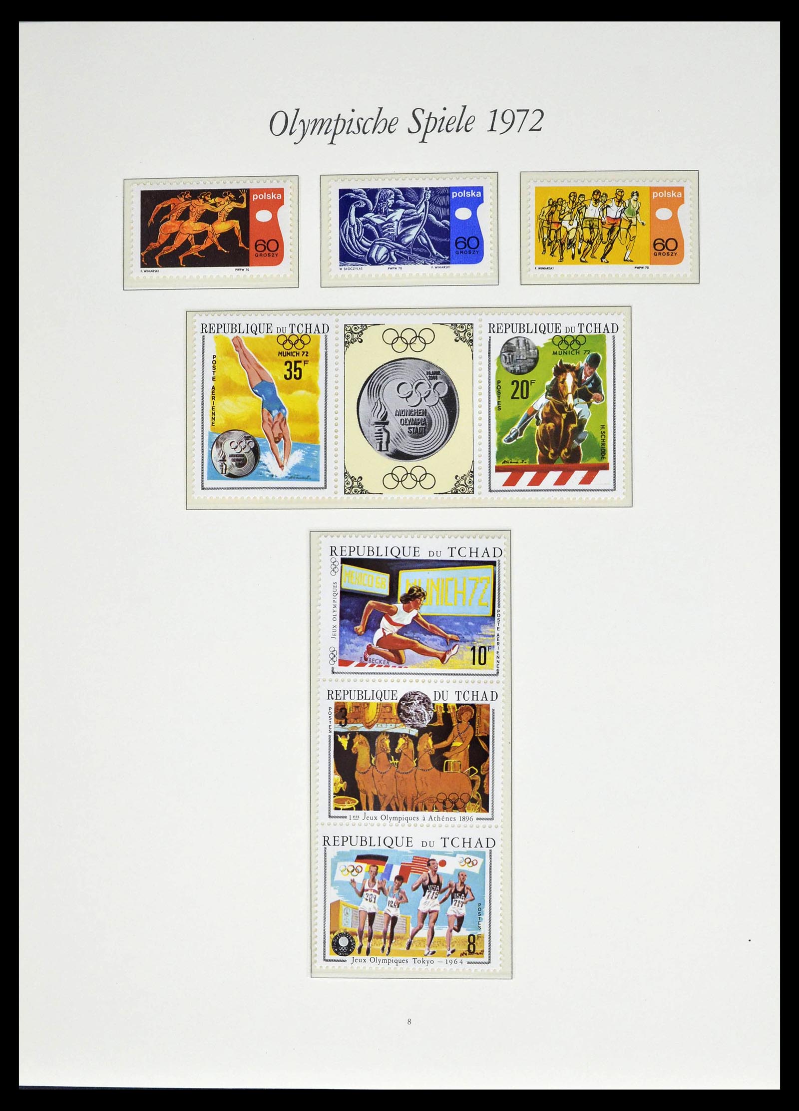 39237 0068 - Stamp collection 39237 Olympics 1972.