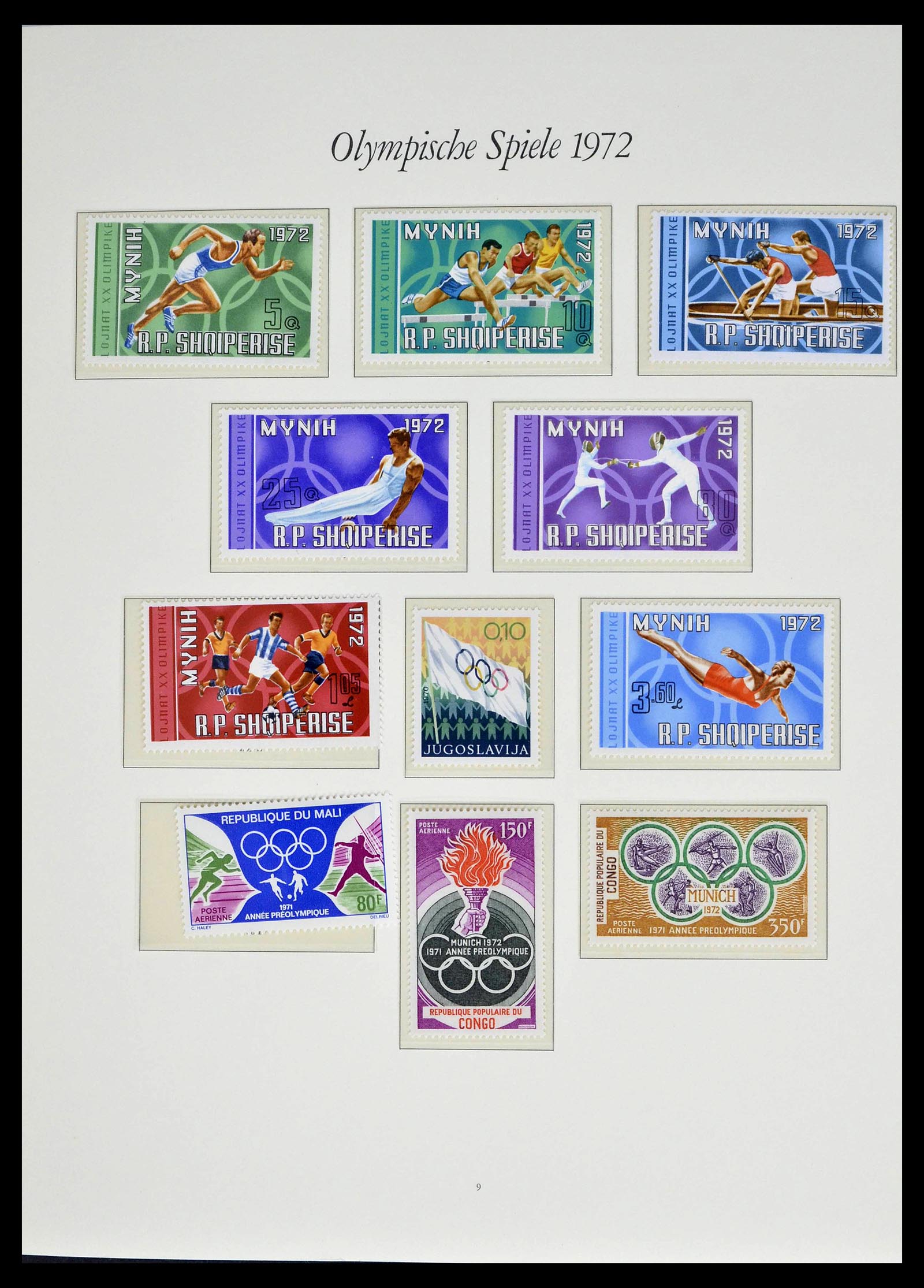 39237 0069 - Stamp collection 39237 Olympics 1972.