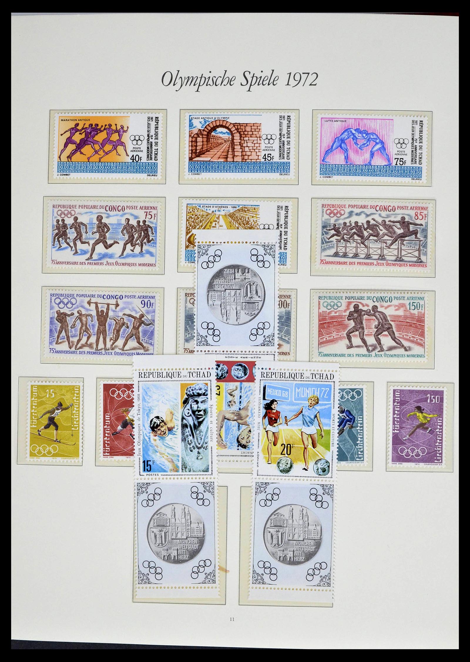 39237 0071 - Stamp collection 39237 Olympics 1972.
