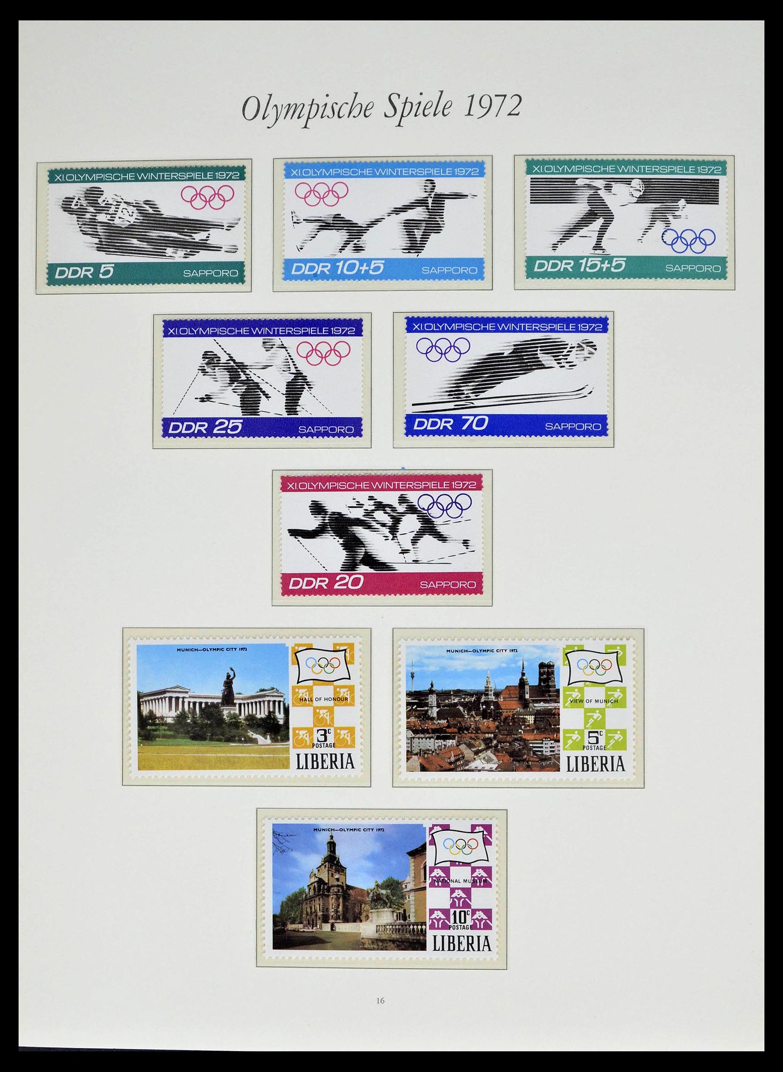39237 0076 - Stamp collection 39237 Olympics 1972.