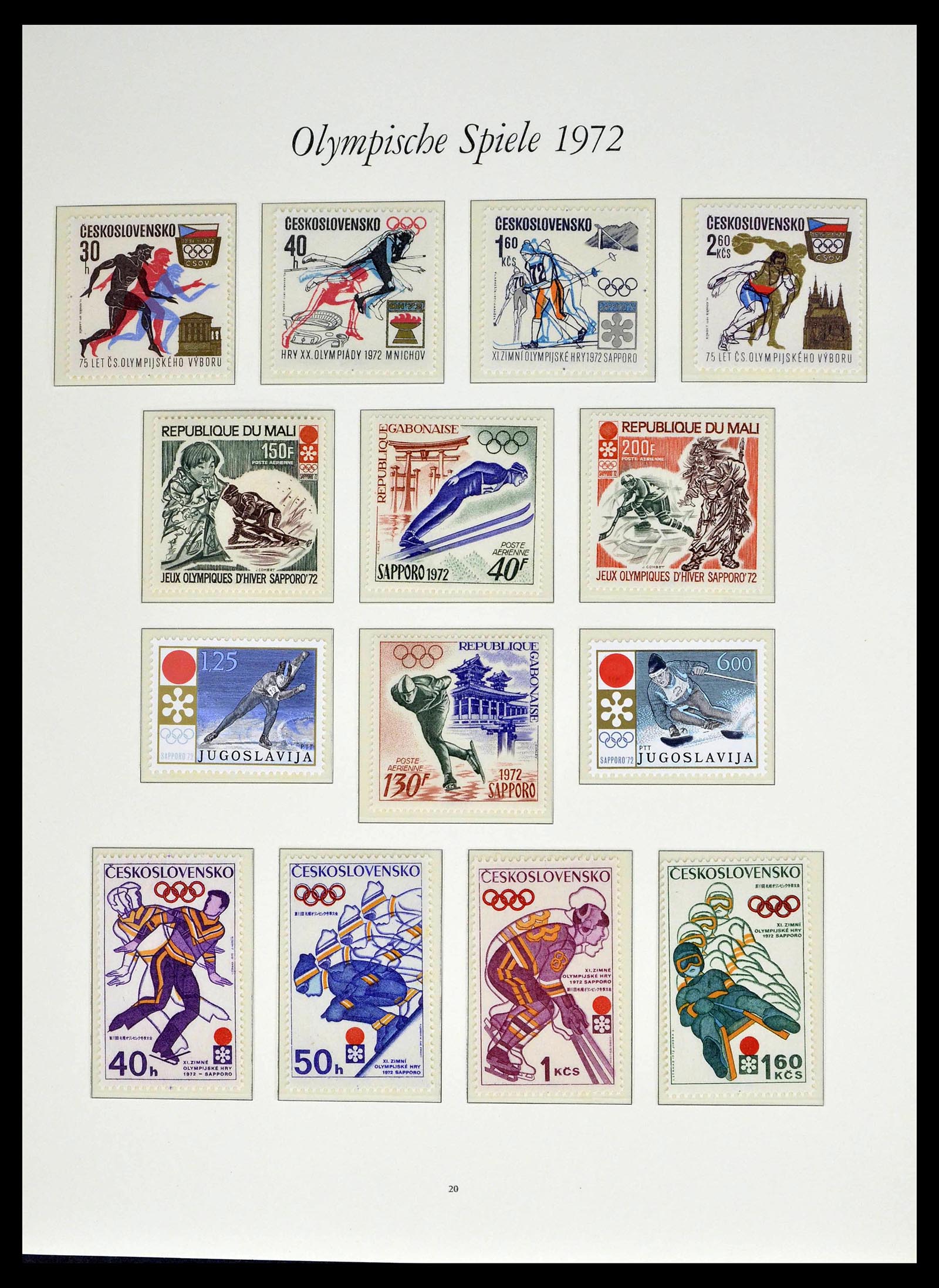 39237 0080 - Stamp collection 39237 Olympics 1972.