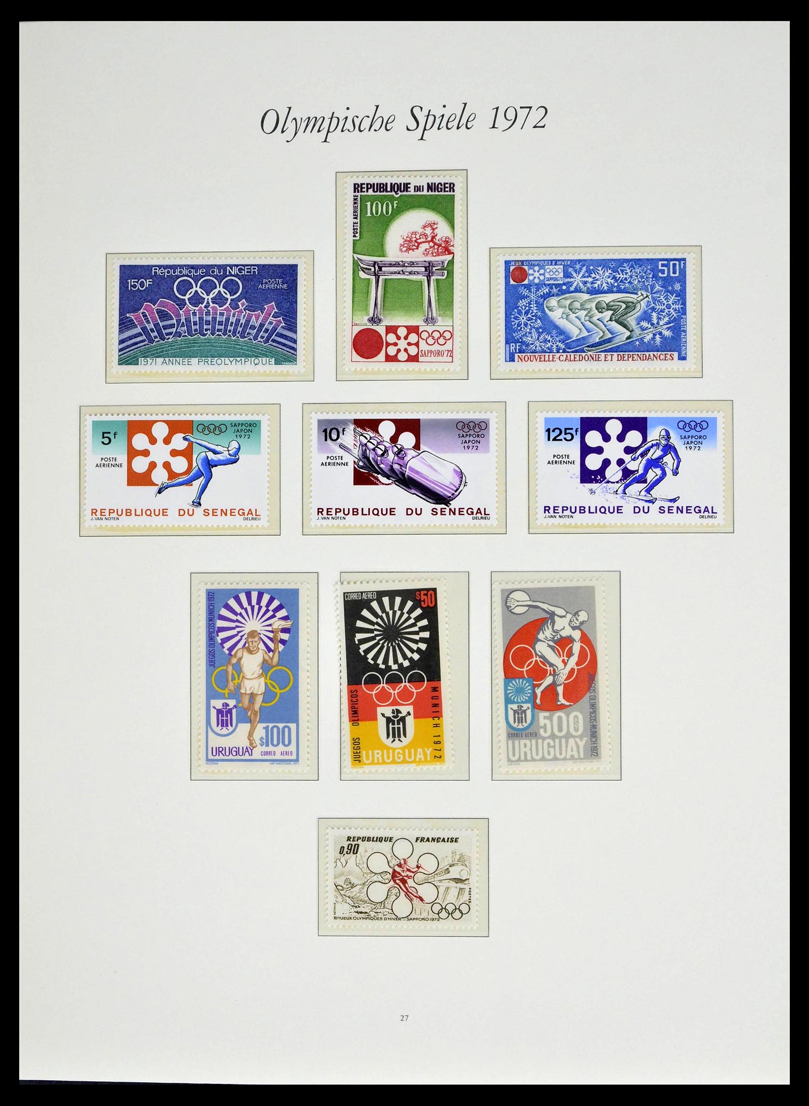 39237 0086 - Stamp collection 39237 Olympics 1972.
