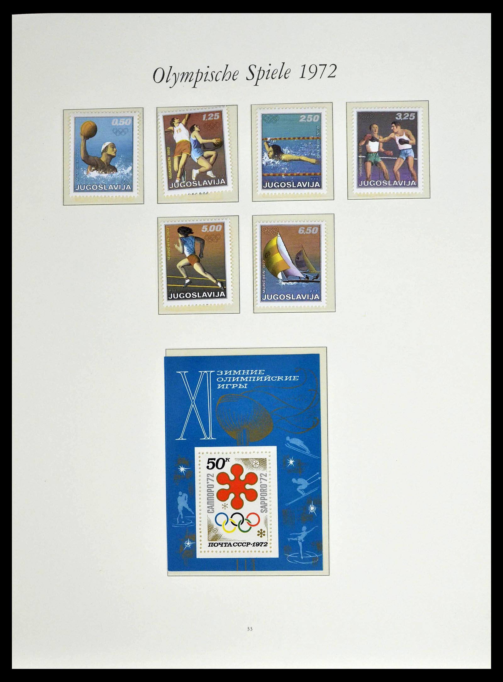 39237 0091 - Stamp collection 39237 Olympics 1972.
