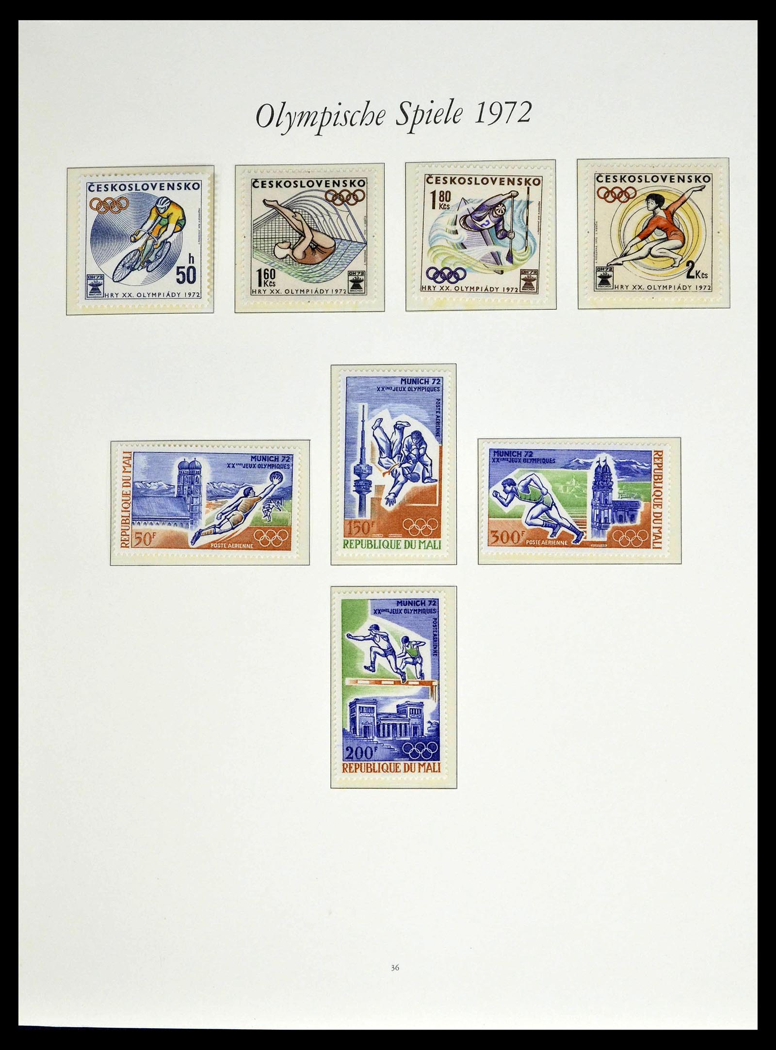 39237 0094 - Stamp collection 39237 Olympics 1972.