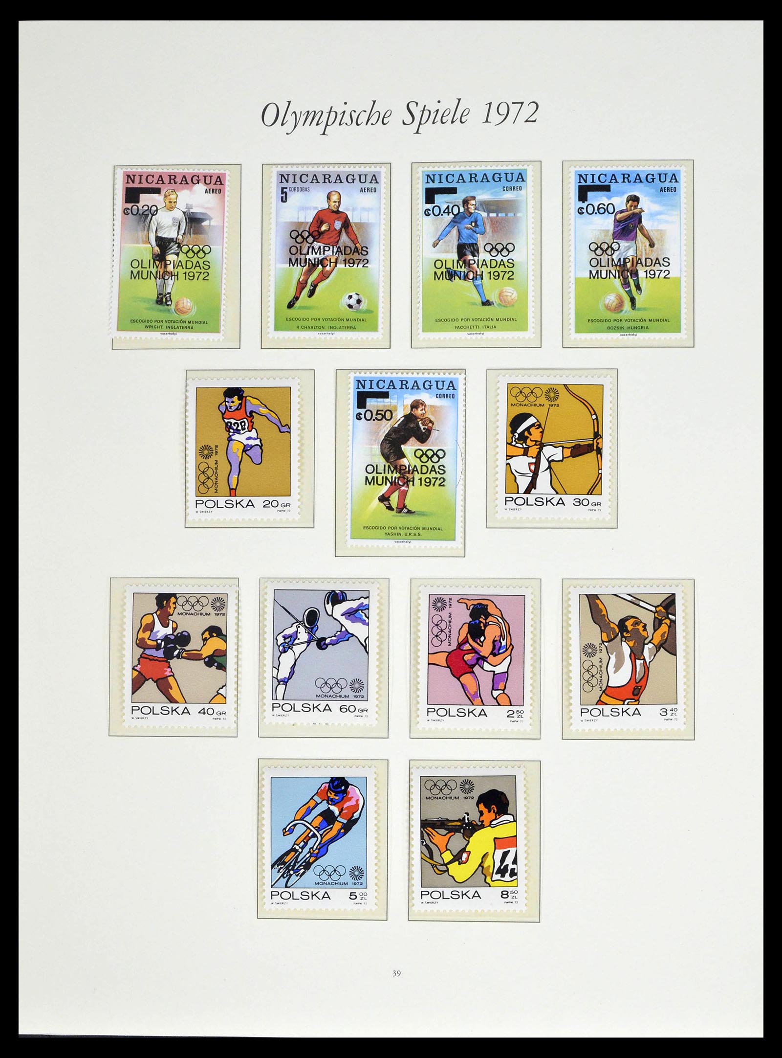 39237 0096 - Stamp collection 39237 Olympics 1972.