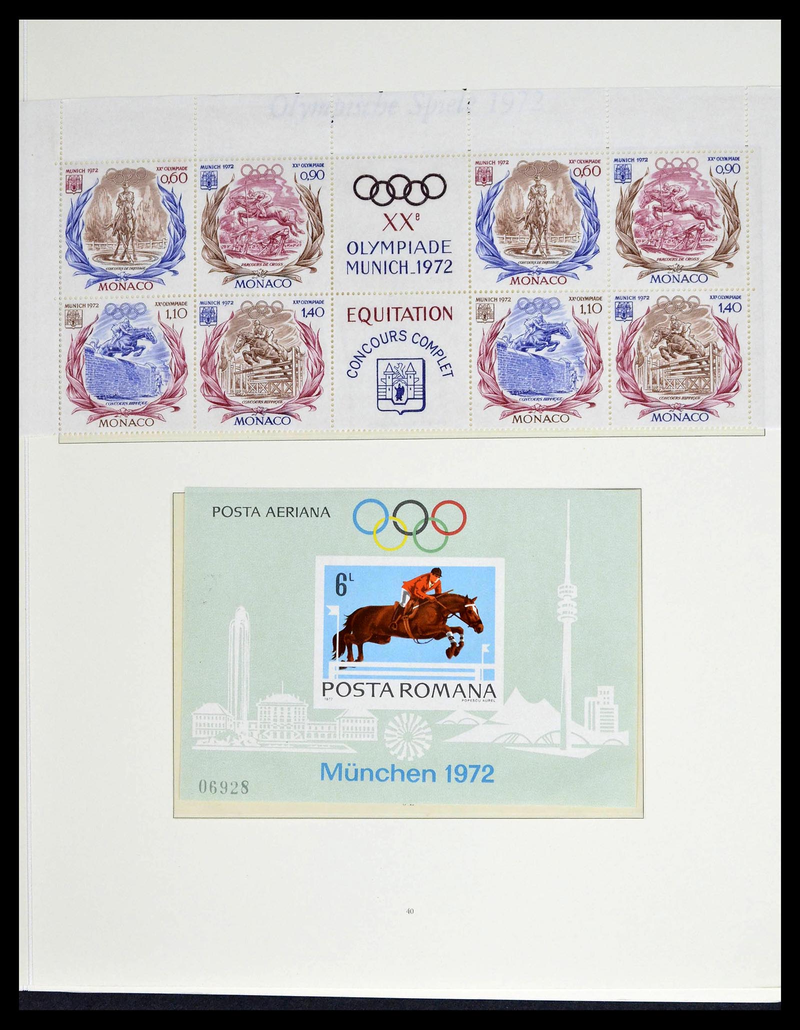 39237 0097 - Stamp collection 39237 Olympics 1972.