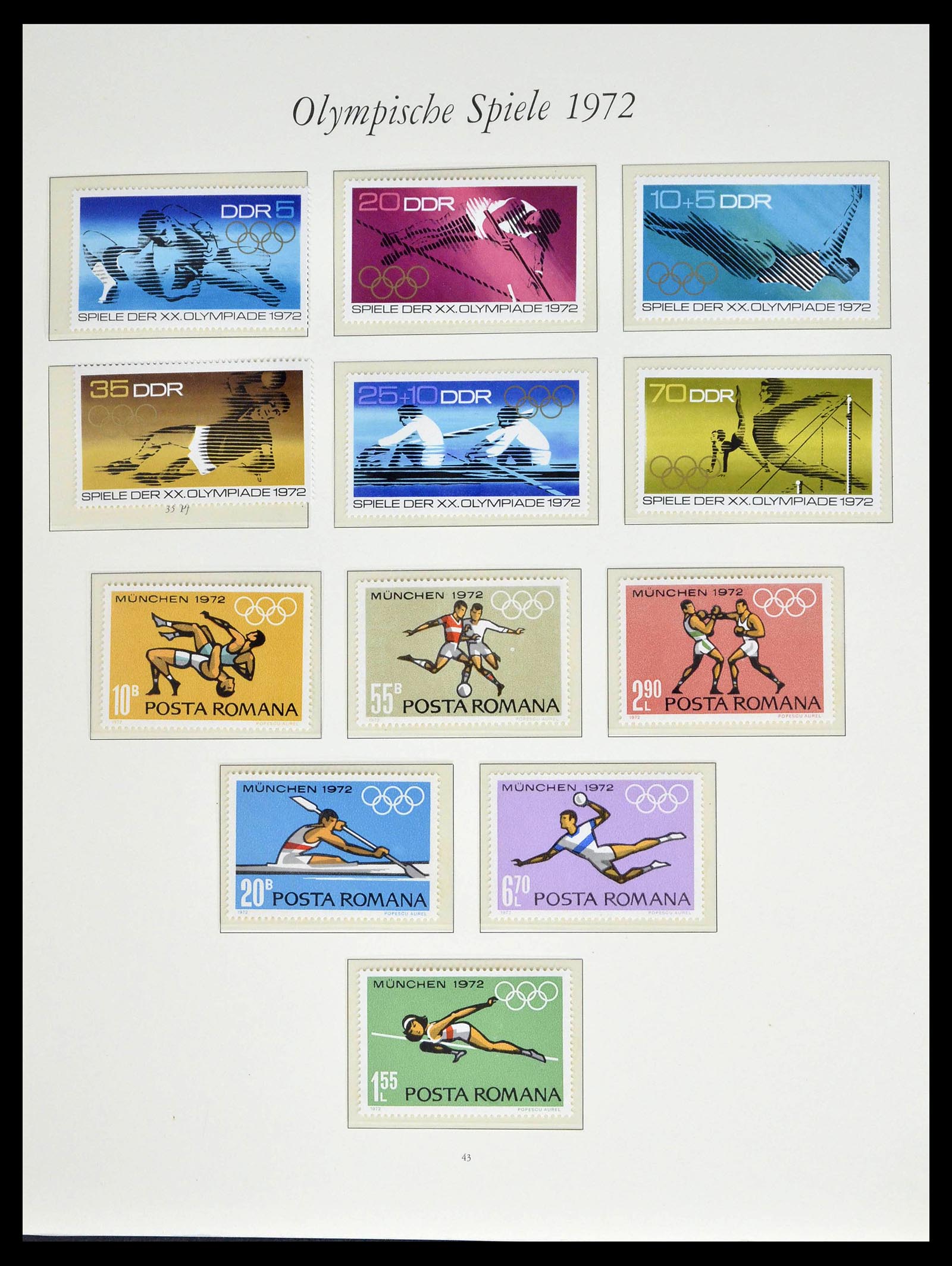 39237 0098 - Stamp collection 39237 Olympics 1972.