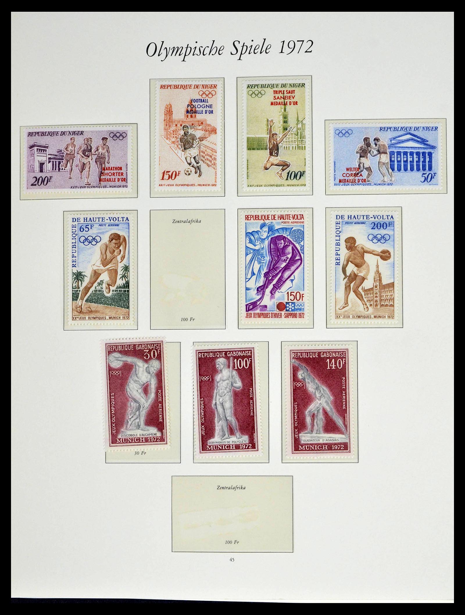 39237 0100 - Stamp collection 39237 Olympics 1972.