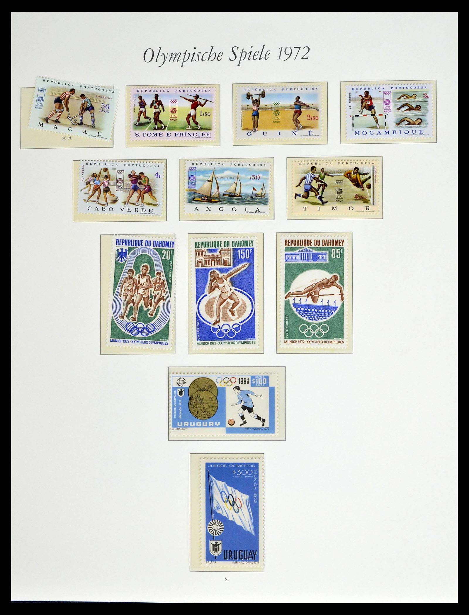 39237 0106 - Stamp collection 39237 Olympics 1972.