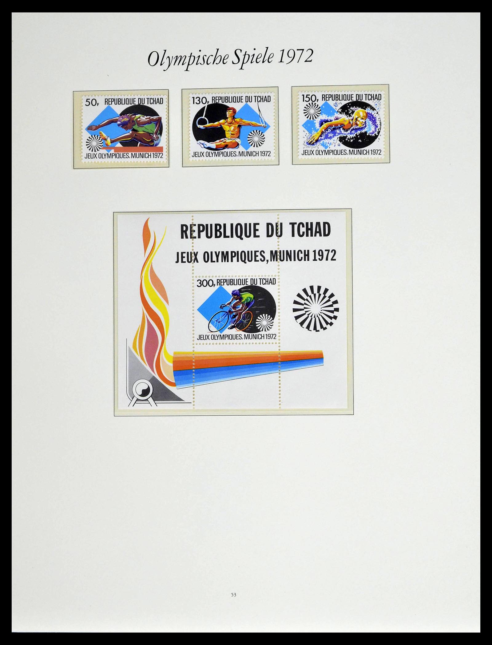 39237 0108 - Stamp collection 39237 Olympics 1972.