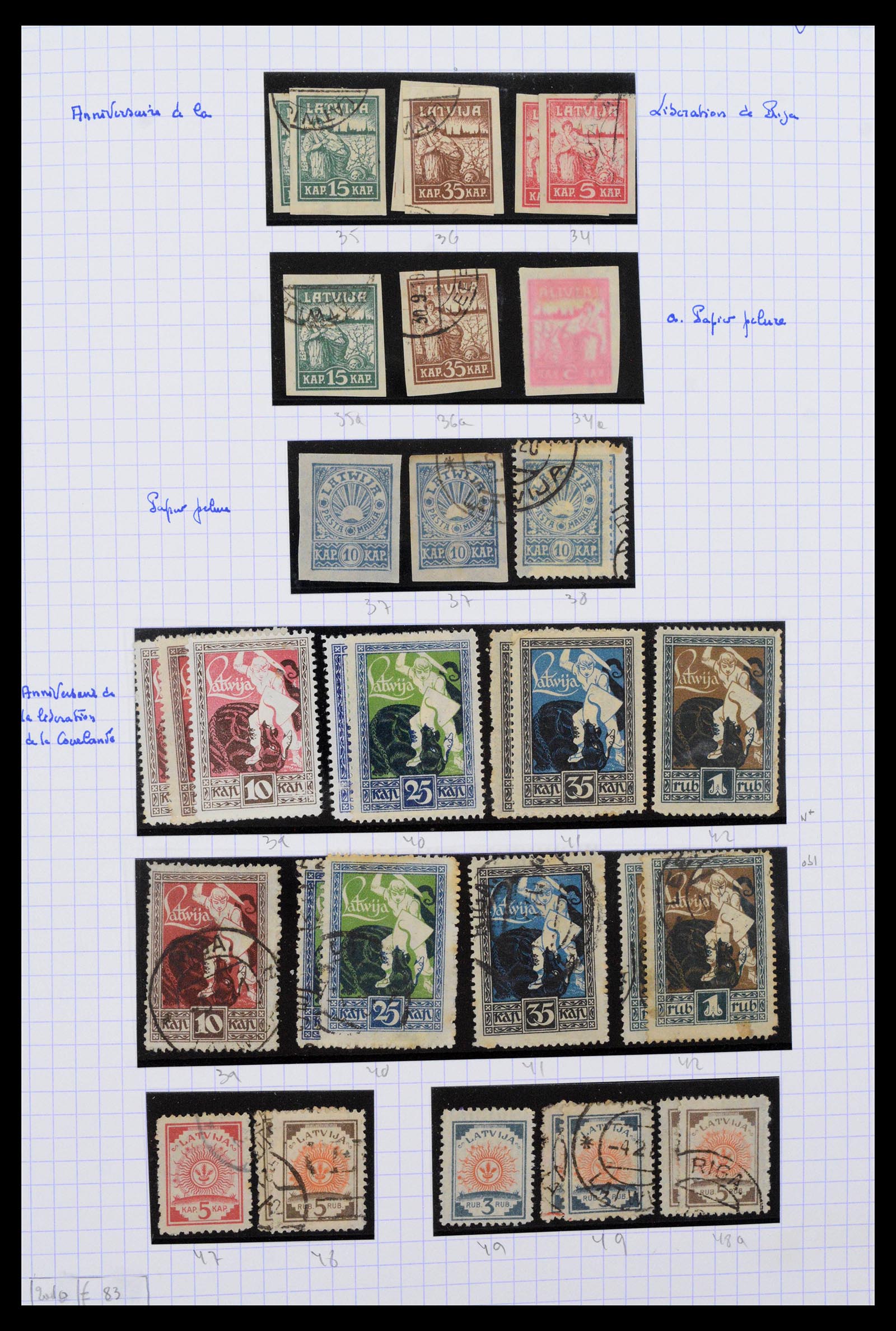 39238 0004 - Stamp collection 39238 Latvia 1919-2008.