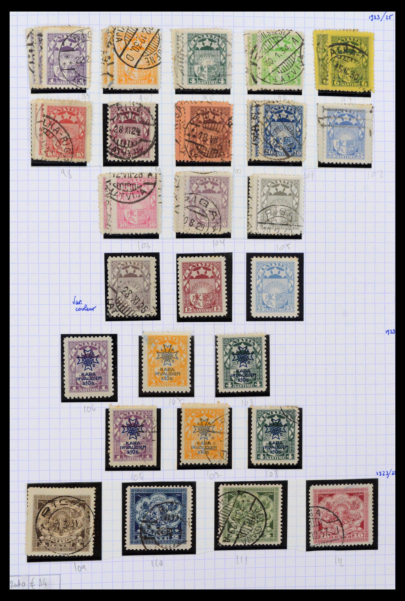 39238 0009 - Stamp collection 39238 Latvia 1919-2008.